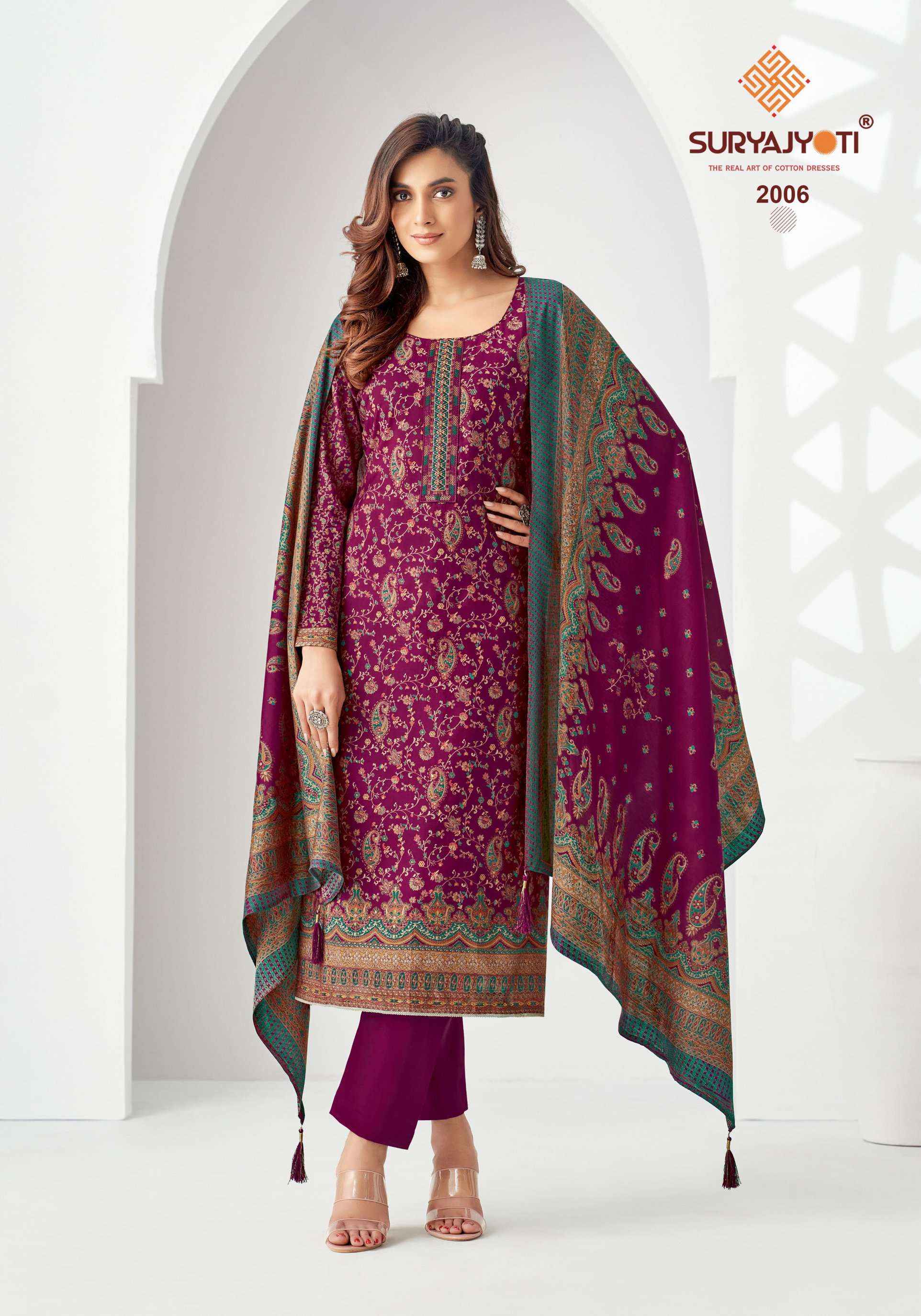 SURYAJYOTI PUSHPA VOL 2 MODAL SILK DRESS MATERIAL ( 8 PCS CATALOG )