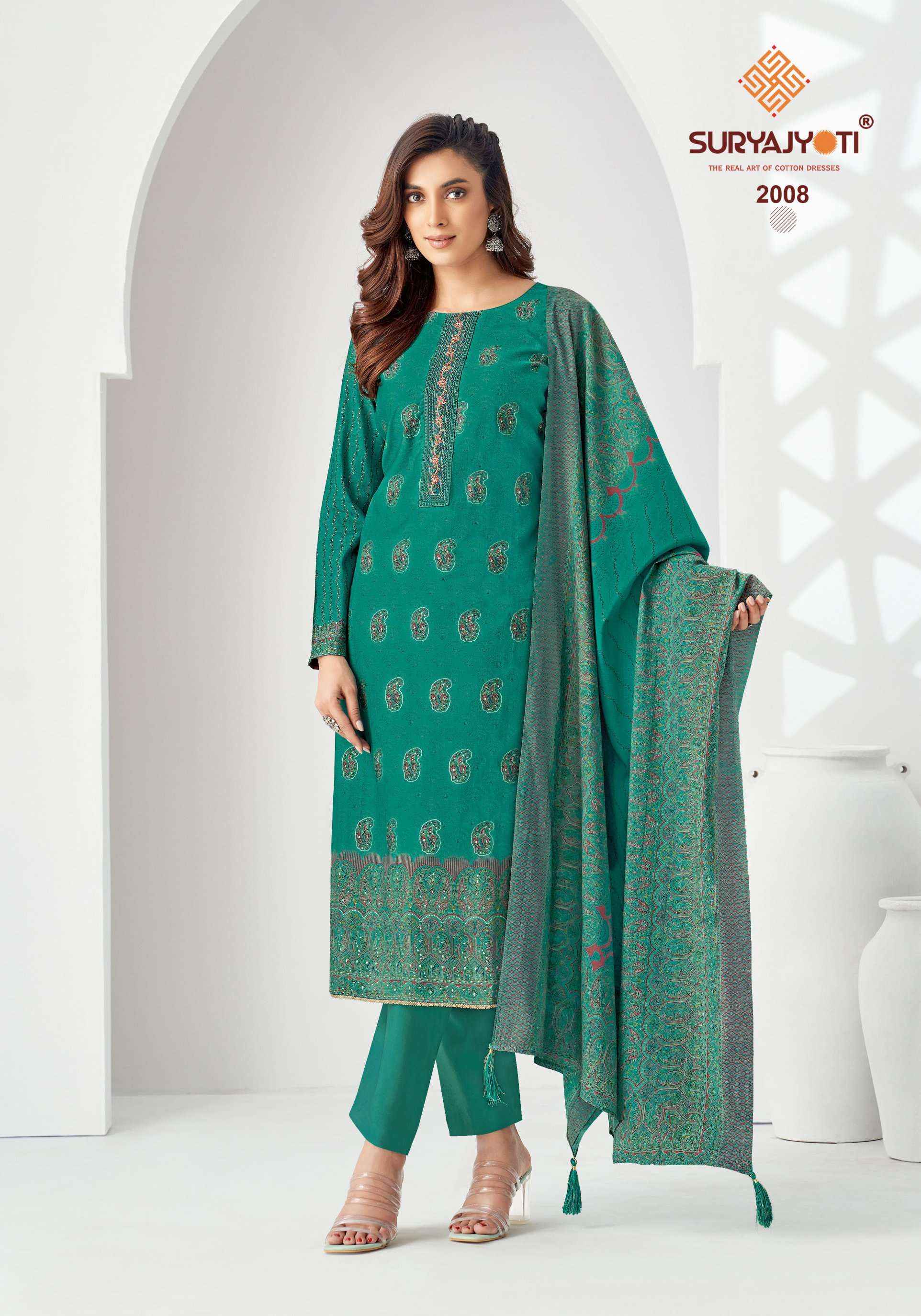 SURYAJYOTI PUSHPA VOL 2 MODAL SILK DRESS MATERIAL ( 8 PCS CATALOG )