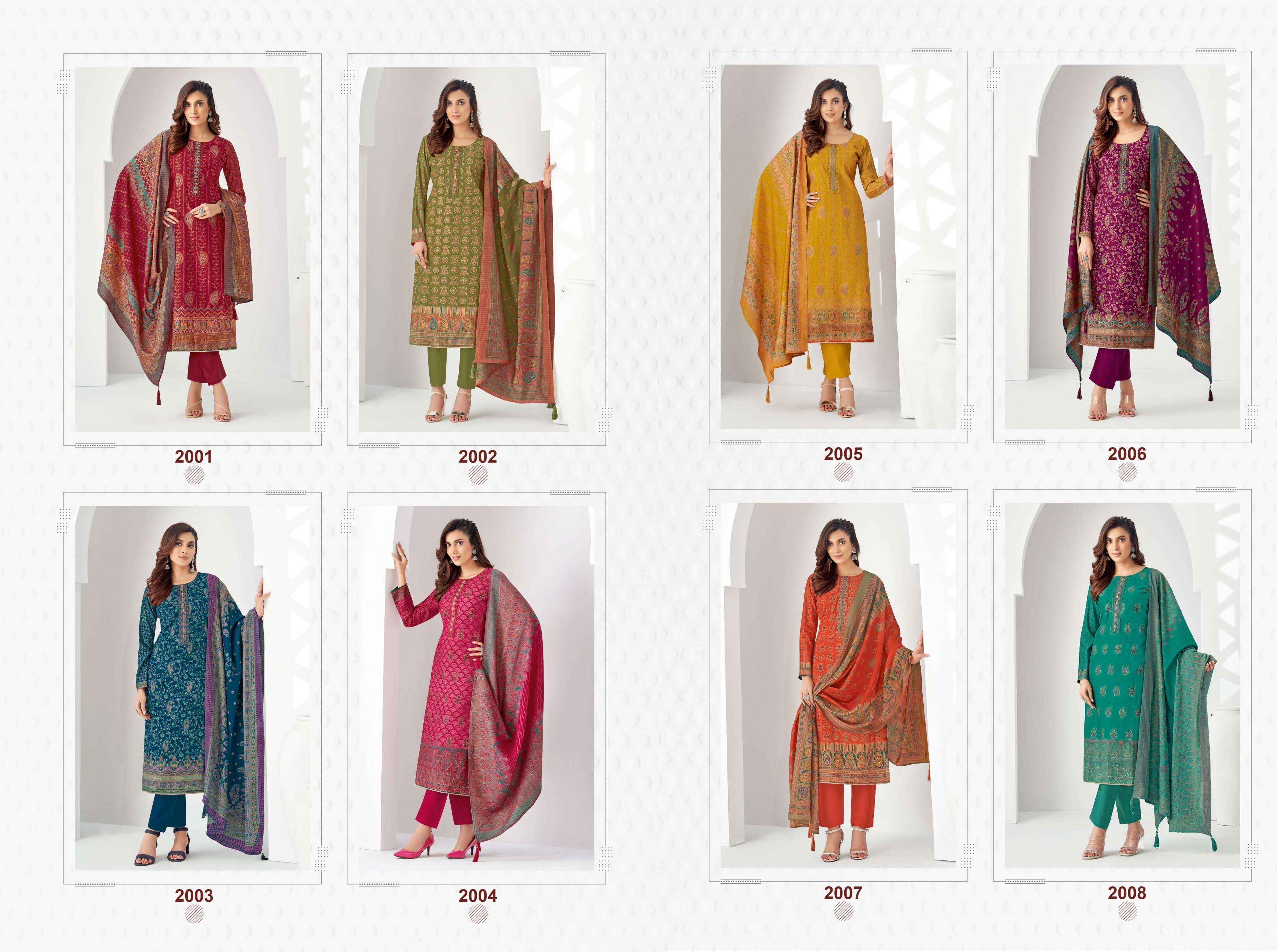 SURYAJYOTI PUSHPA VOL 2 MODAL SILK DRESS MATERIAL ( 8 PCS CATALOG )