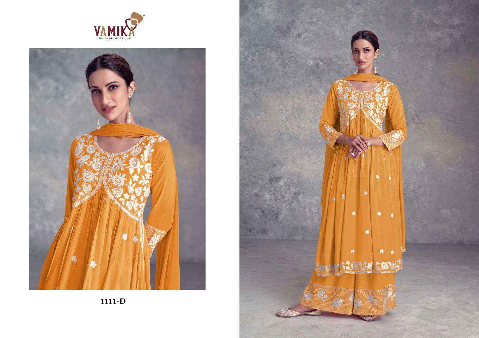 Vamika Aadhira Vol 9 Dark List Lucknowi Style Designers Suit ( 5 pcs Catalog )