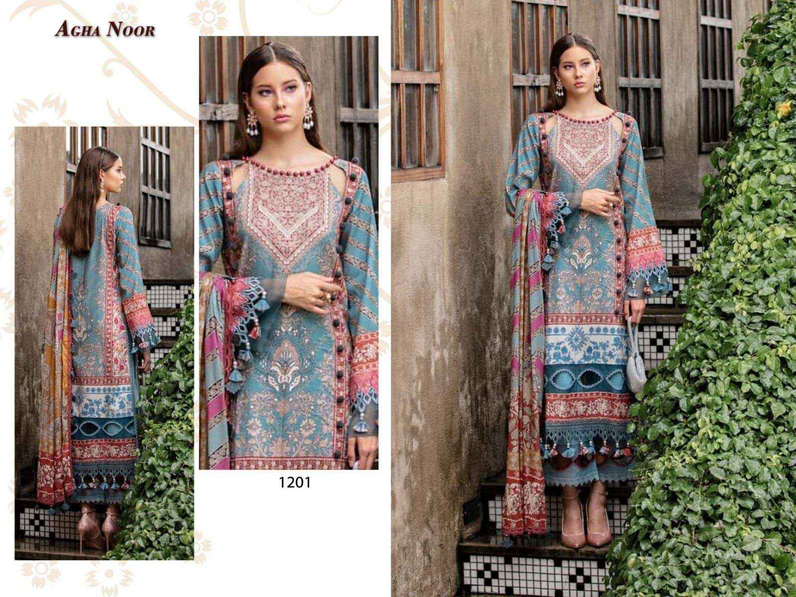 AGHA NOOR LUXURY LAWN COLLECTION VOL 12 LAWN COTTON SALWAR SUIT ( 6 PCS CATALOG )