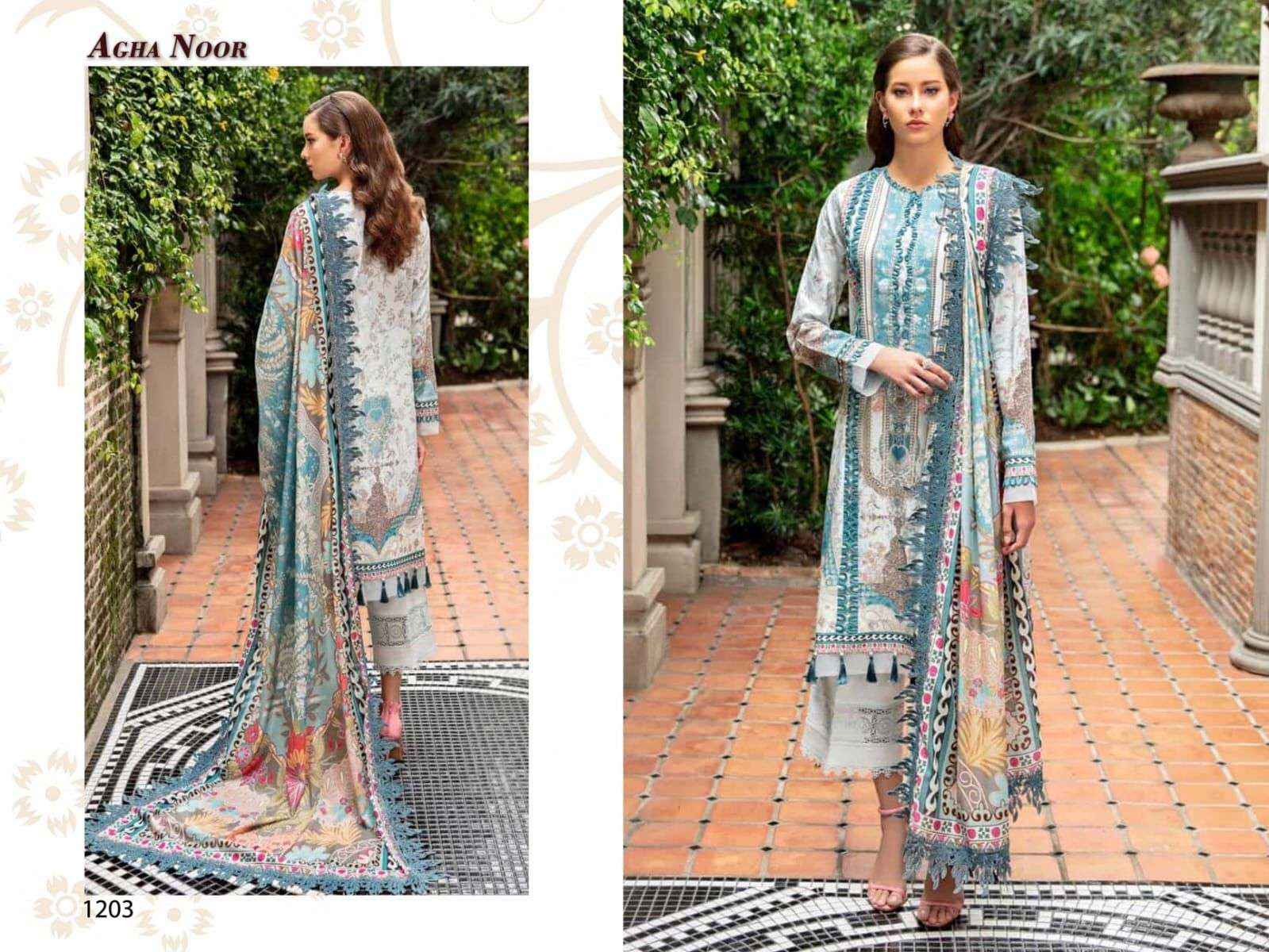 AGHA NOOR LUXURY LAWN COLLECTION VOL 12 LAWN COTTON SALWAR SUIT ( 6 PCS CATALOG )