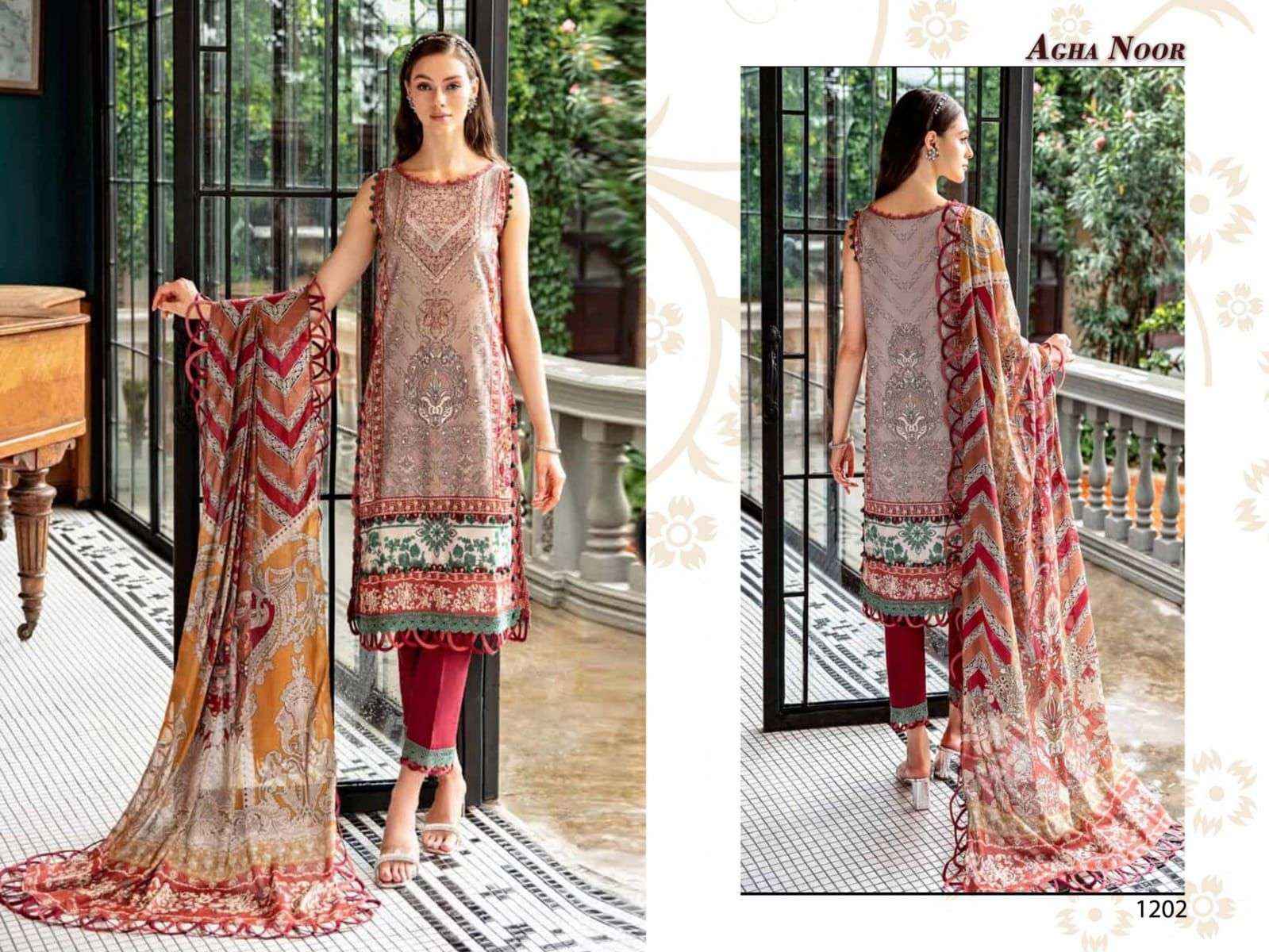AGHA NOOR LUXURY LAWN COLLECTION VOL 12 LAWN COTTON SALWAR SUIT ( 6 PCS CATALOG )