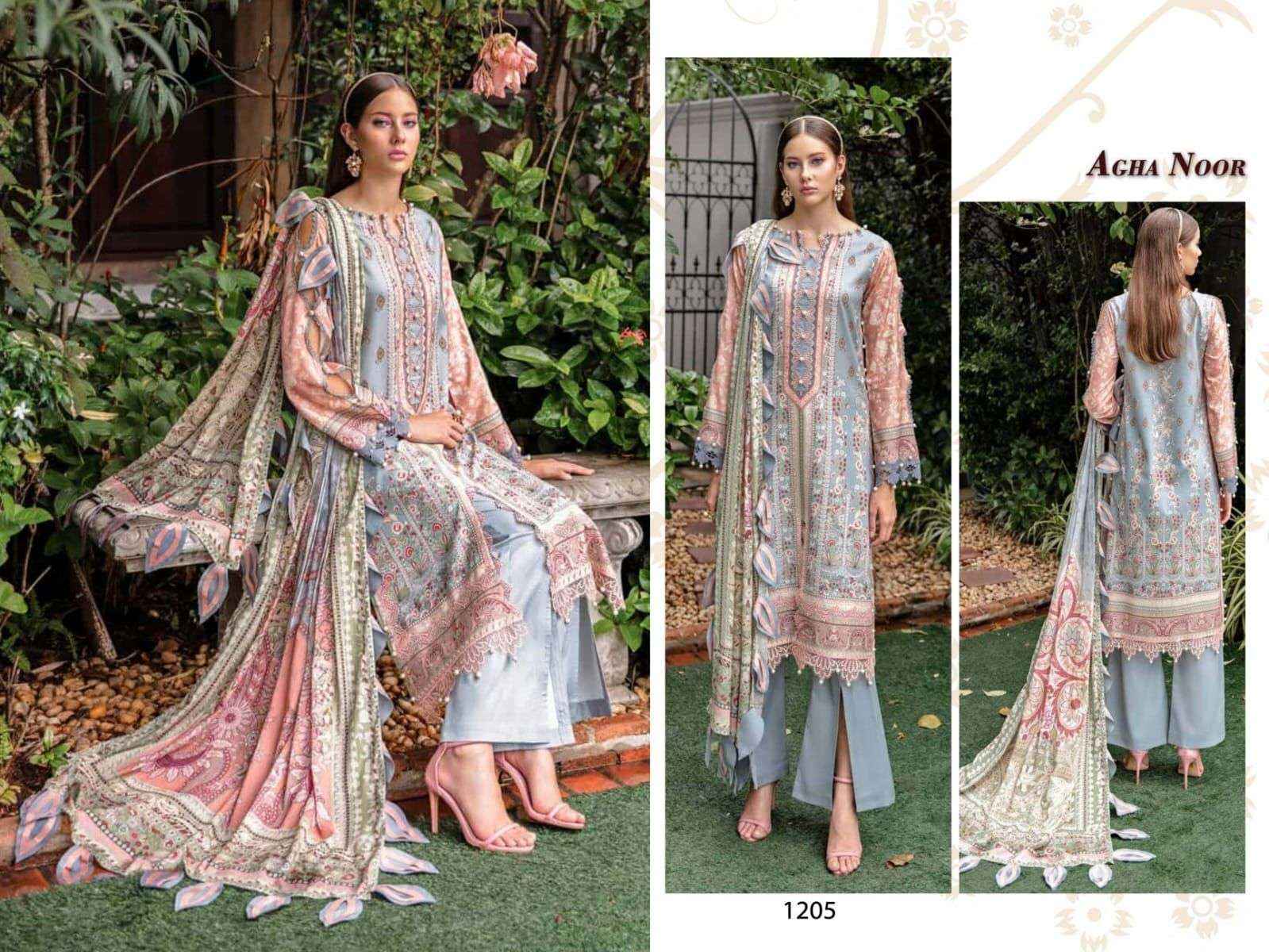 AGHA NOOR LUXURY LAWN COLLECTION VOL 12 LAWN COTTON SALWAR SUIT ( 6 PCS CATALOG )