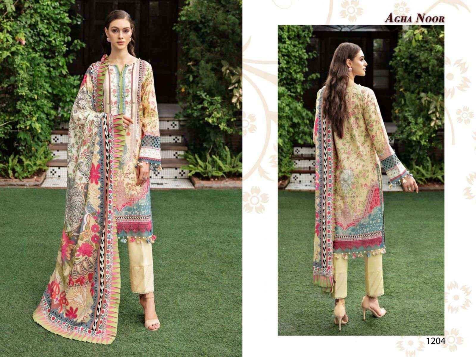 AGHA NOOR LUXURY LAWN COLLECTION VOL 12 LAWN COTTON SALWAR SUIT ( 6 PCS CATALOG )