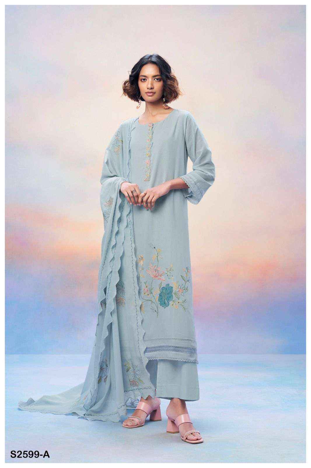 Ganga Fashion Anwita 2599 Premium Designs Fancy Handwork Suit Supplier ( 4 pcs catalog )