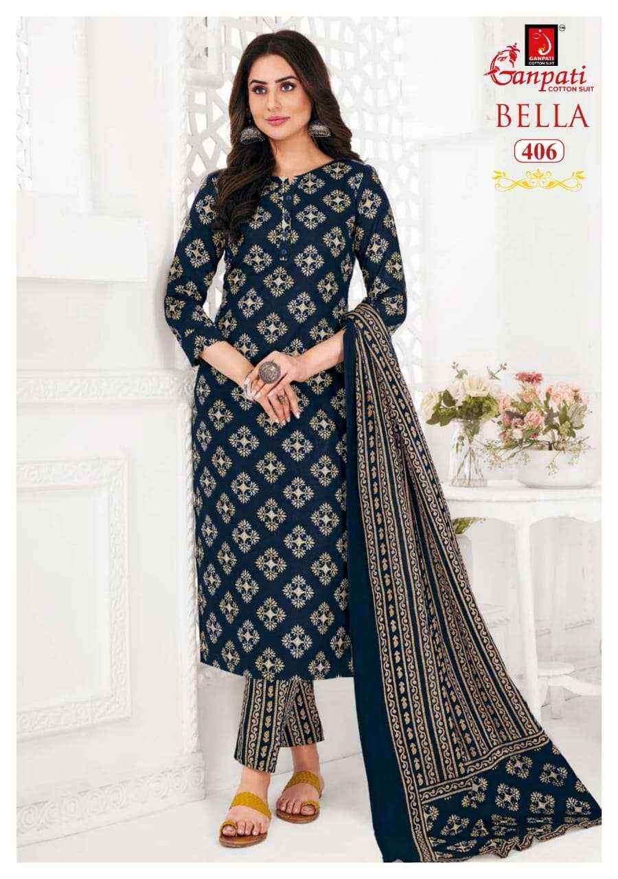 Ganpati cotton bella vol 4 Readymade suits ( 15 pcs catalogue)