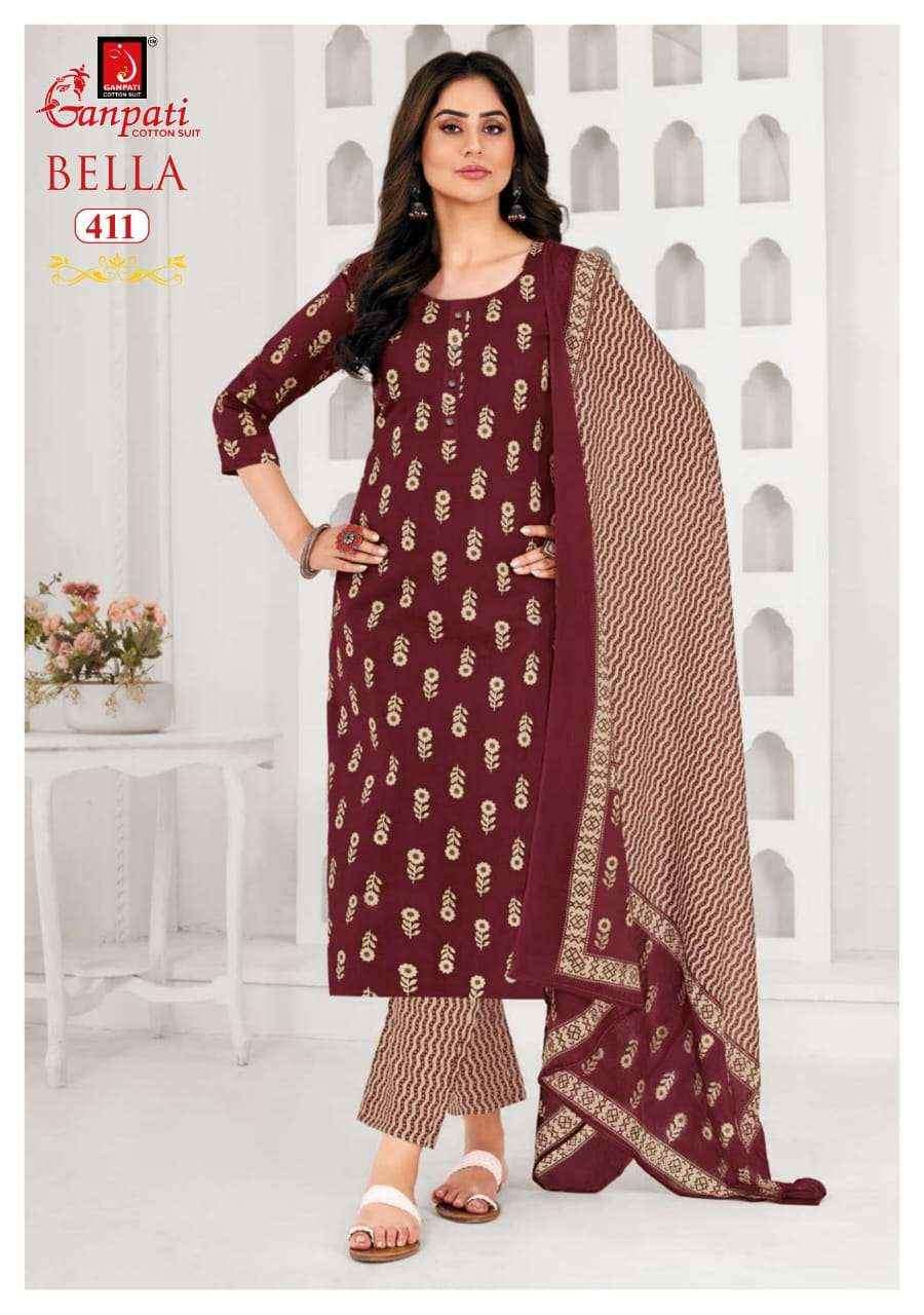 Ganpati cotton bella vol 4 Readymade suits ( 15 pcs catalogue)