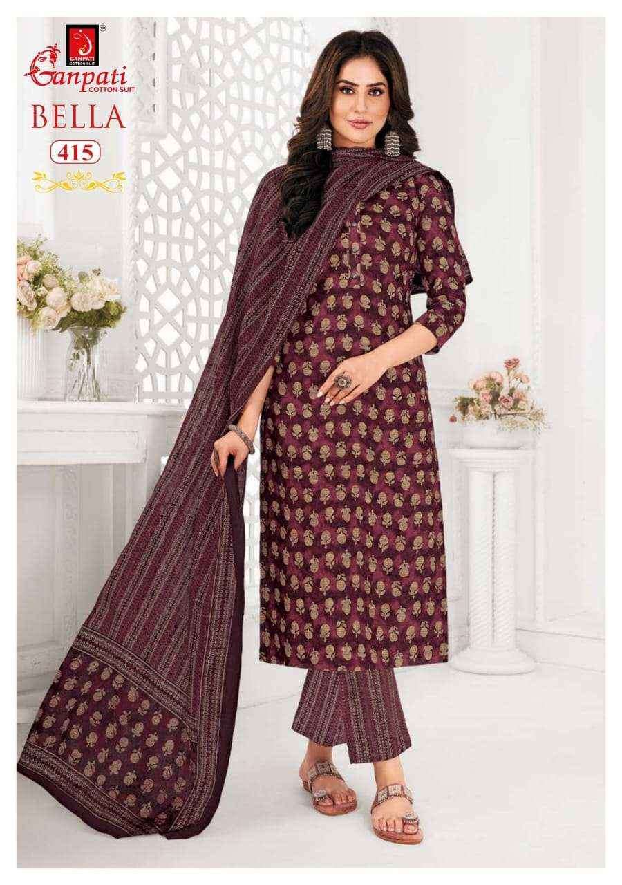 Ganpati cotton bella vol 4 Readymade suits ( 15 pcs catalogue)