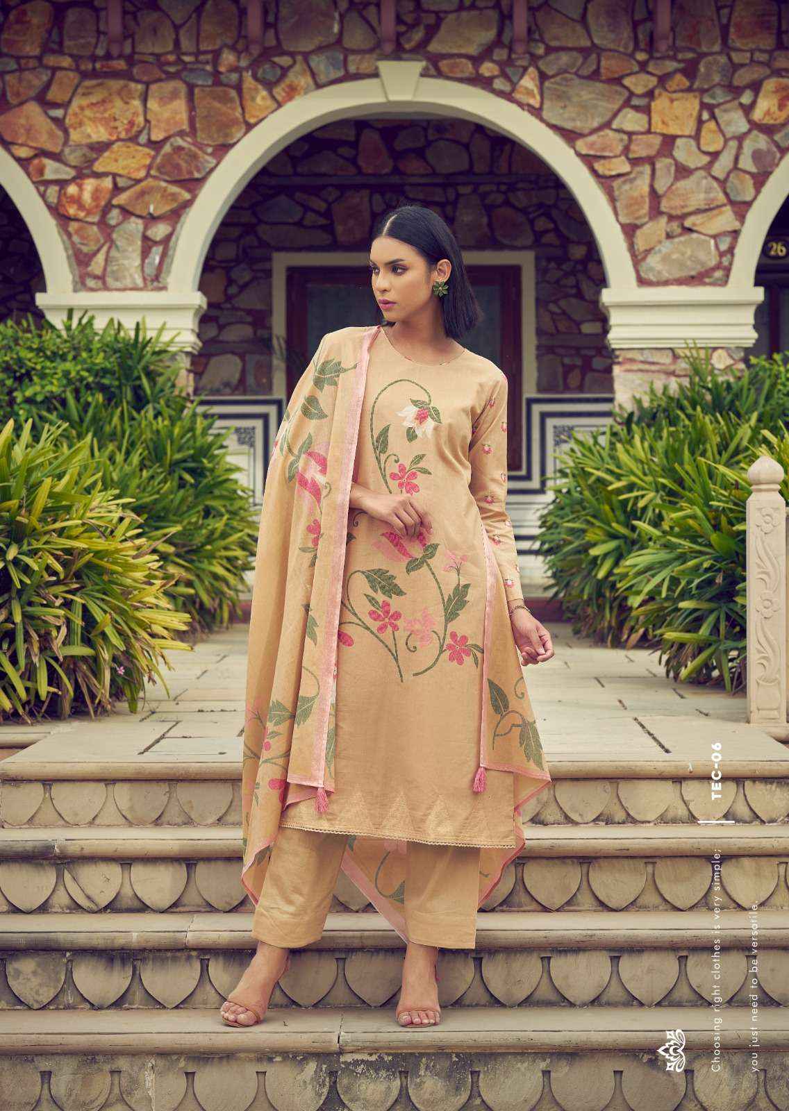 PRM TRENDZ THE ELNAZ COLLECTION LAWN COTTON FANCY WORK SUIT ( 8 pcs catalog )