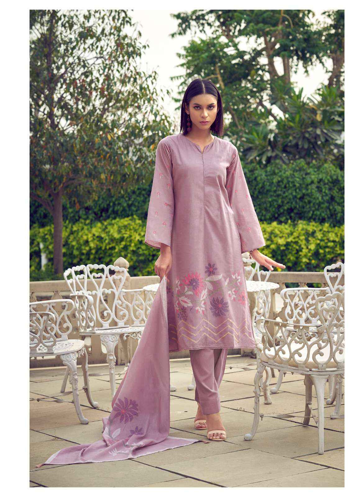 PRM TRENDZ THE ELNAZ COLLECTION LAWN COTTON FANCY WORK SUIT ( 8 pcs catalog )