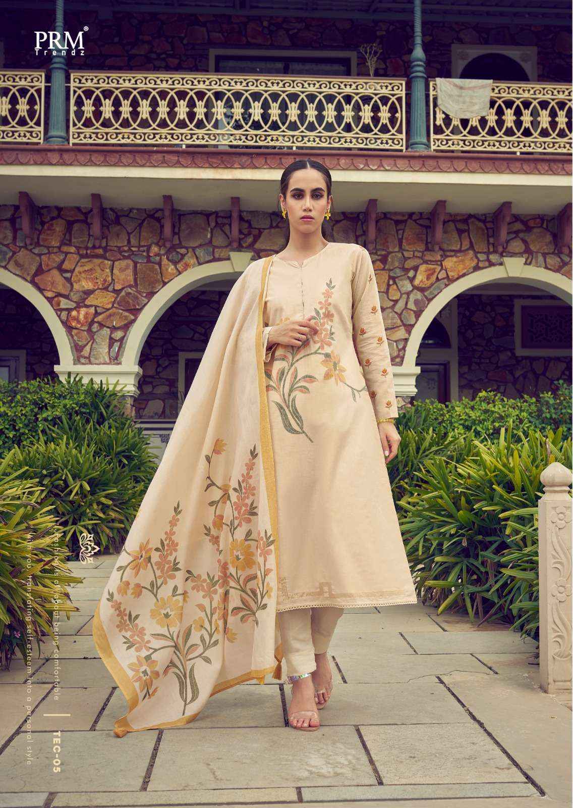 PRM TRENDZ THE ELNAZ COLLECTION LAWN COTTON FANCY WORK SUIT ( 8 pcs catalog )