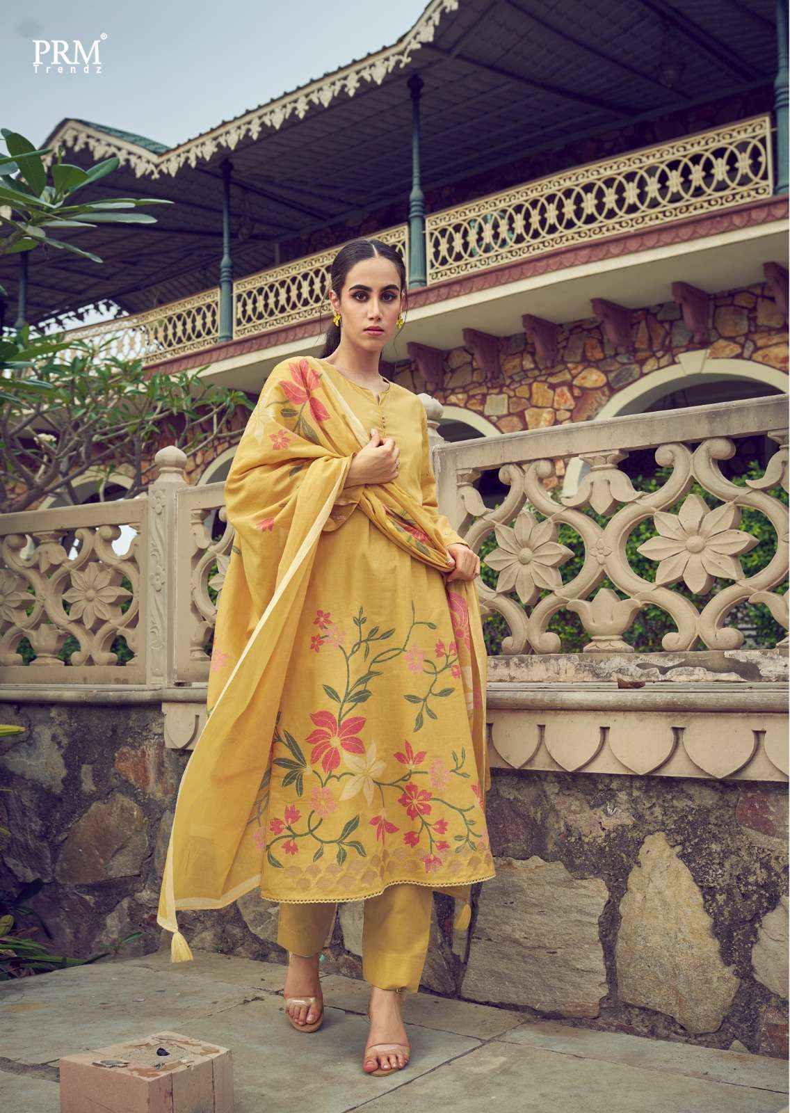 PRM TRENDZ THE ELNAZ COLLECTION LAWN COTTON FANCY WORK SUIT ( 8 pcs catalog )