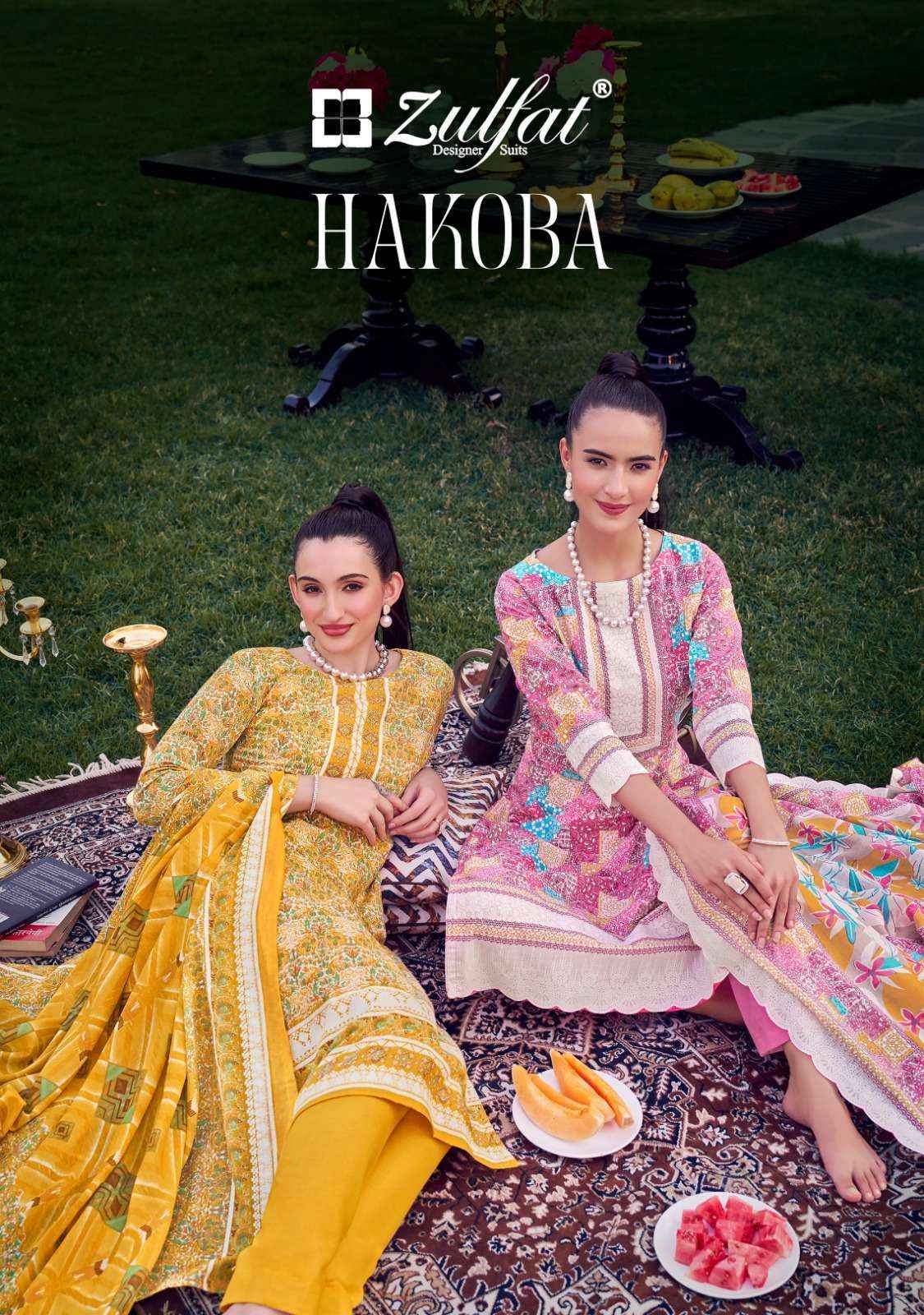 ZULFAT DESIGNER SUITS HAKOBA COTTON PRINT SALWAR SUIT ( 8 pcs Catalog )