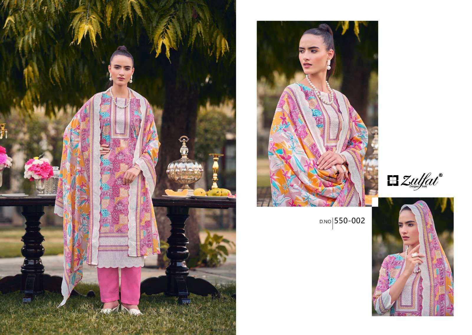 ZULFAT DESIGNER SUITS HAKOBA COTTON PRINT SALWAR SUIT ( 8 pcs Catalog )