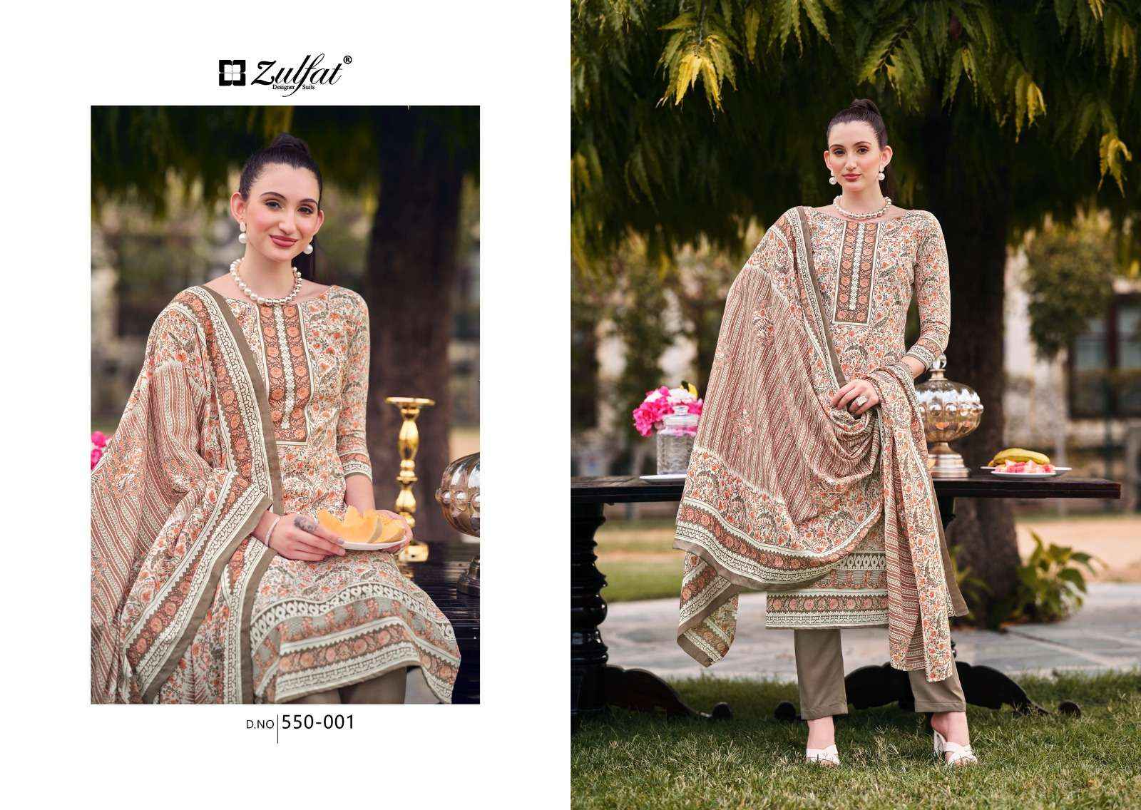 ZULFAT DESIGNER SUITS HAKOBA COTTON PRINT SALWAR SUIT ( 8 pcs Catalog )