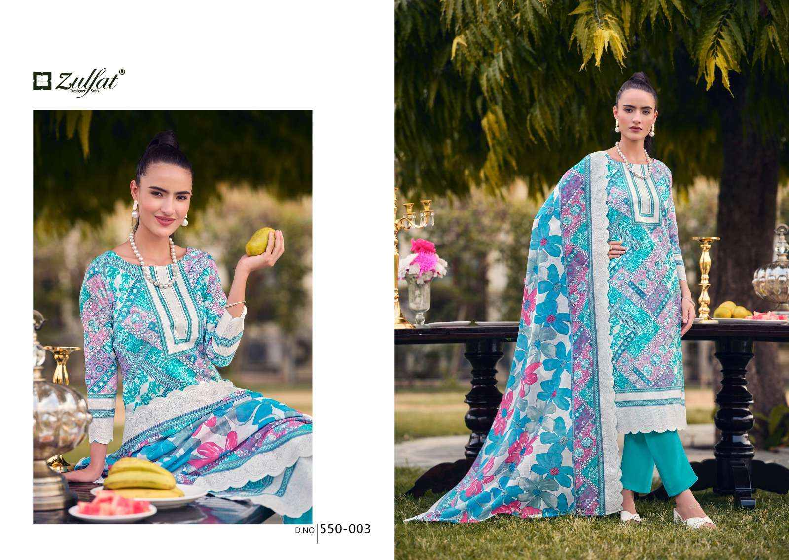 ZULFAT DESIGNER SUITS HAKOBA COTTON PRINT SALWAR SUIT ( 8 pcs Catalog )