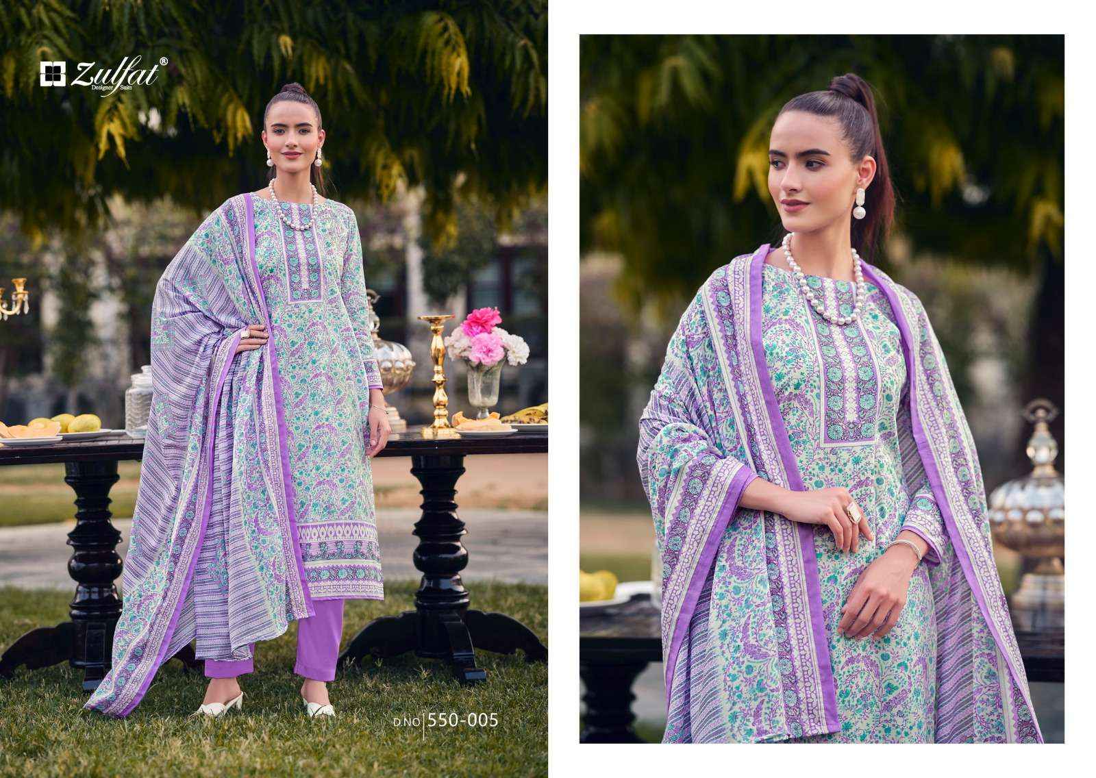 ZULFAT DESIGNER SUITS HAKOBA COTTON PRINT SALWAR SUIT ( 8 pcs Catalog )
