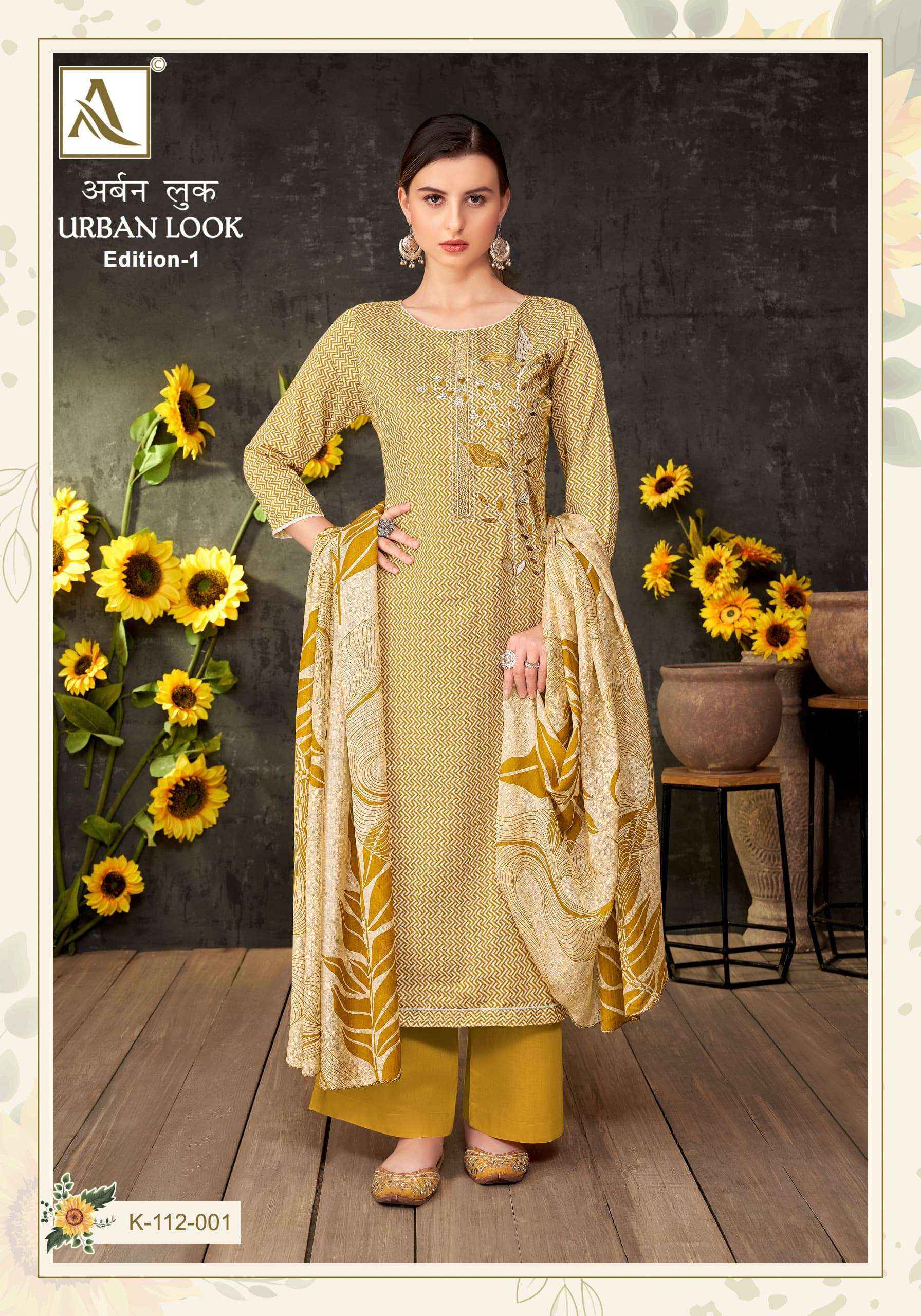 ALOK SUITS URBAN LOOK JAM COTTON LADIES DRESS MATERIALS