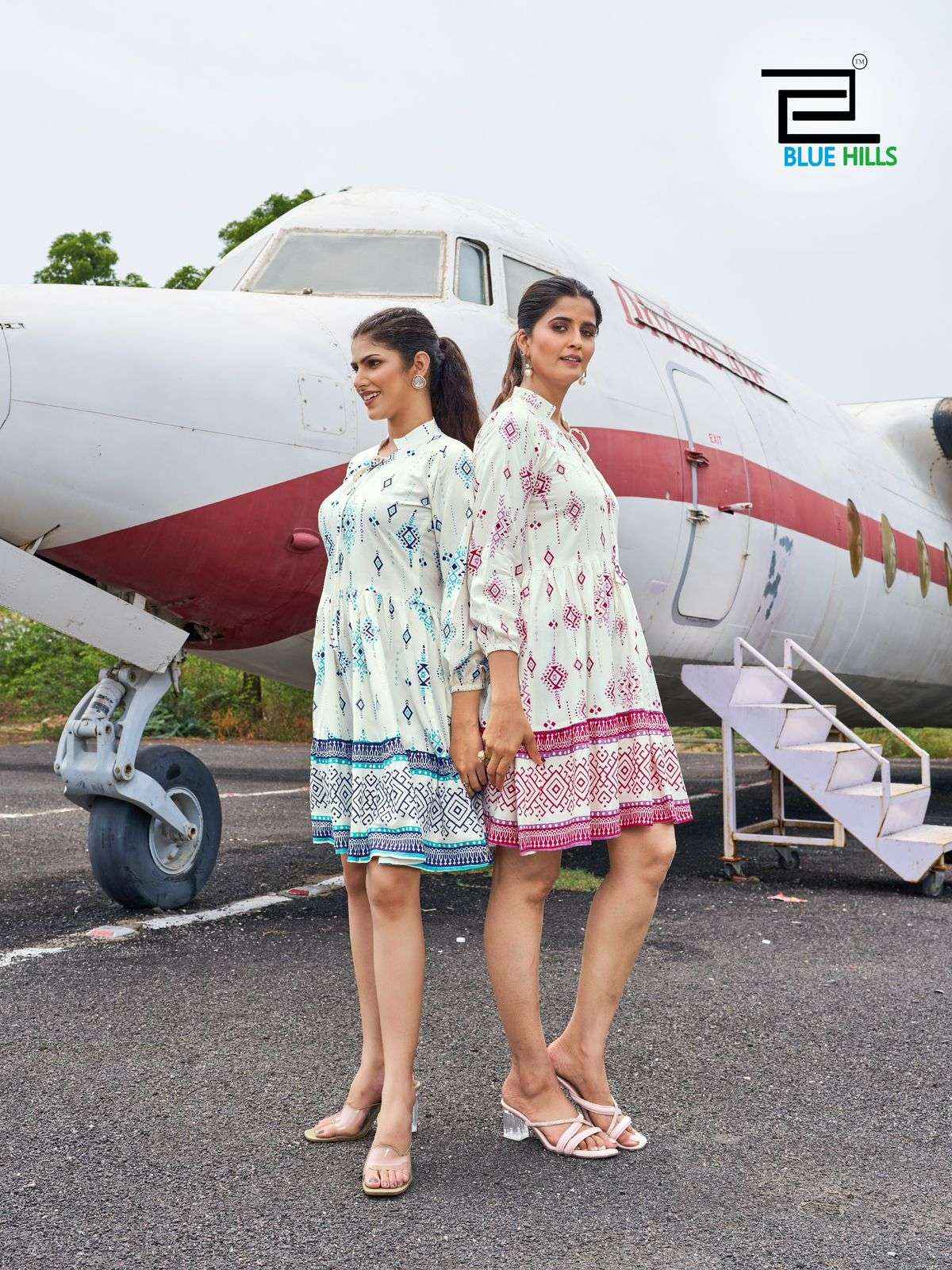 Blue Hills Netflix Frock Style Short Kurti Latest Catalog New Catalog