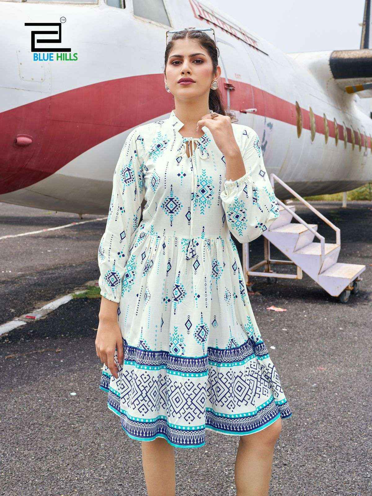 Blue Hills Netflix Frock Style Short Kurti Latest Catalog New Catalog