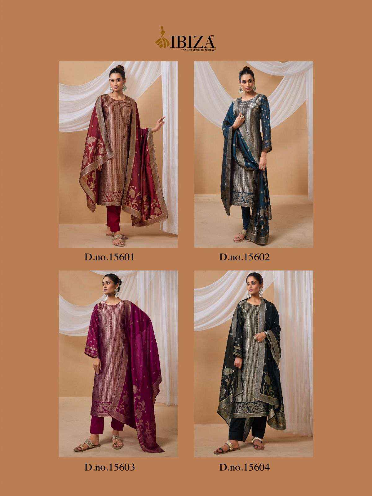 IBIZA AMAYRA SILK JACQUARD HAND WORK DESIGNER SUIT ( 4 PCS CATALOG )