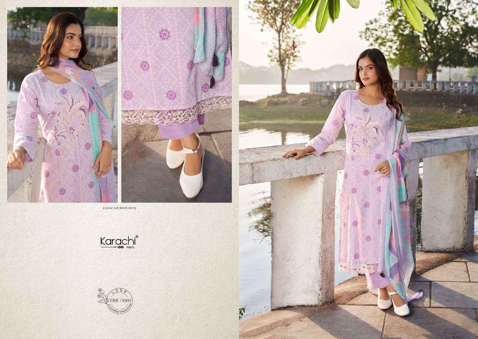 KARACHI PRINTS SUHANA SAFAR VOL 1 LAWN COTTON FANCY WORK SUIT ( 6 pcs catalog )