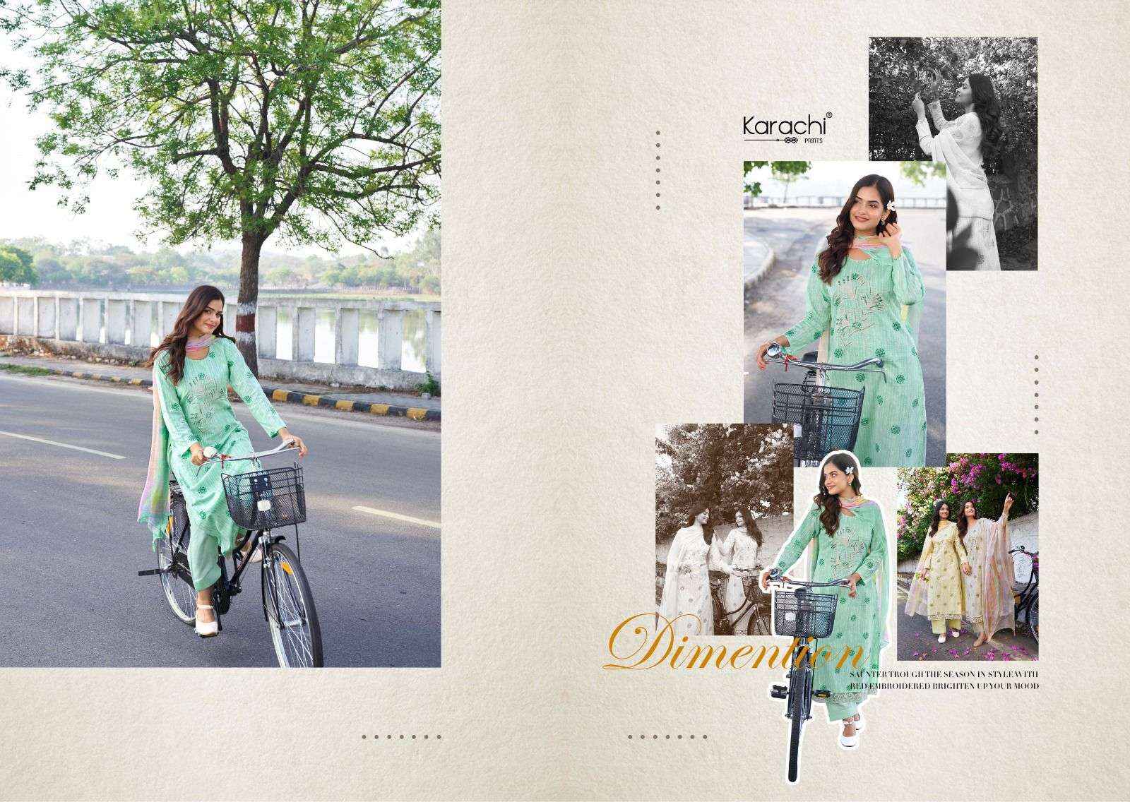 KARACHI PRINTS SUHANA SAFAR VOL 1 LAWN COTTON FANCY WORK SUIT ( 6 pcs catalog )
