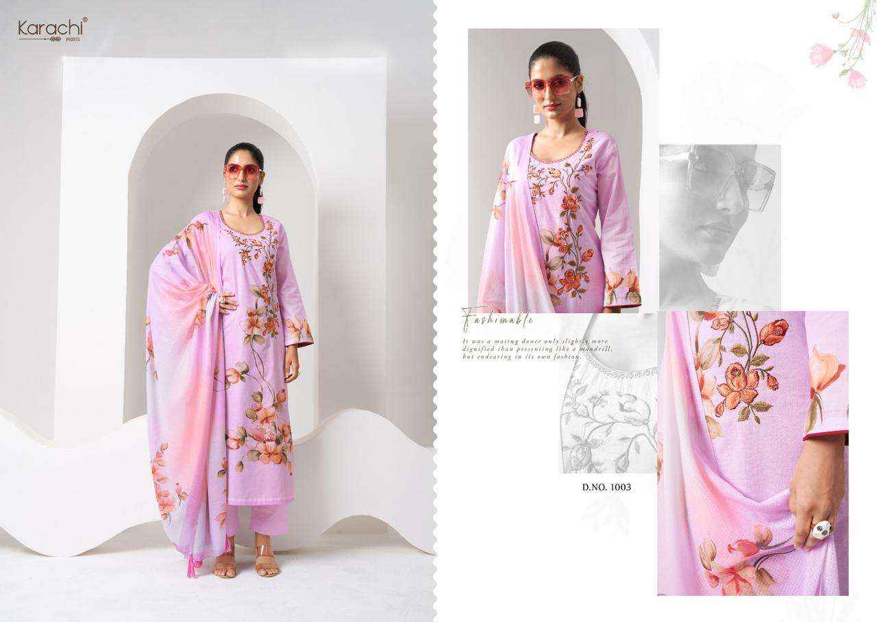 KESAR KARACHI PRINTS DREAMS LAWN COTTON FANCY WORK SUIT ( 6 PCS CATALOG )