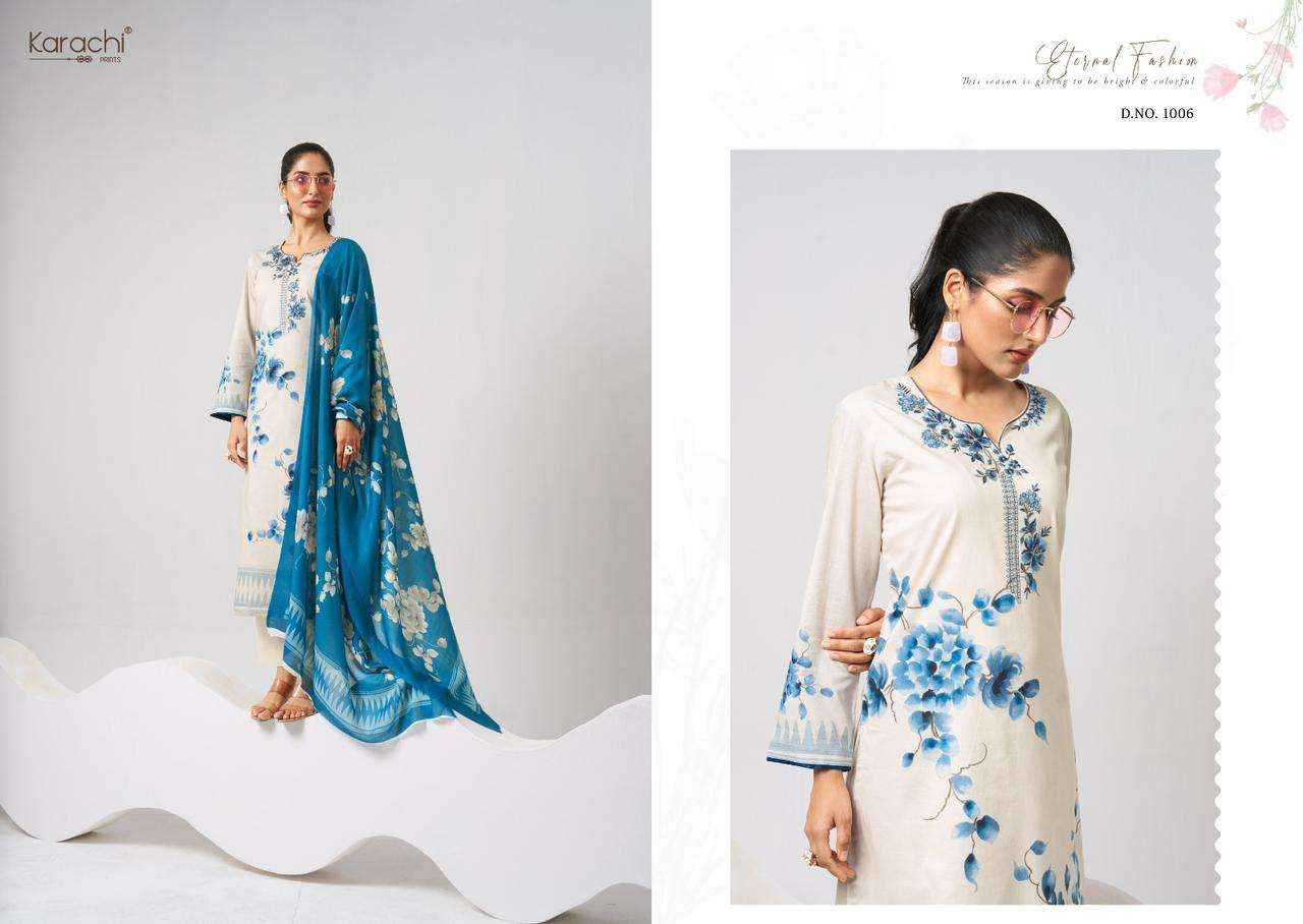 KESAR KARACHI PRINTS DREAMS LAWN COTTON FANCY WORK SUIT ( 6 PCS CATALOG )