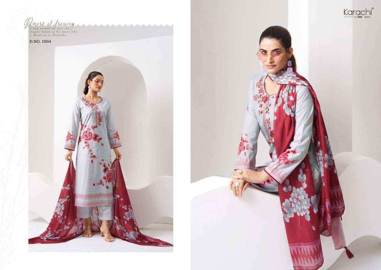 KESAR KARACHI PRINTS DREAMS LAWN COTTON FANCY WORK SUIT ( 6 PCS CATALOG )