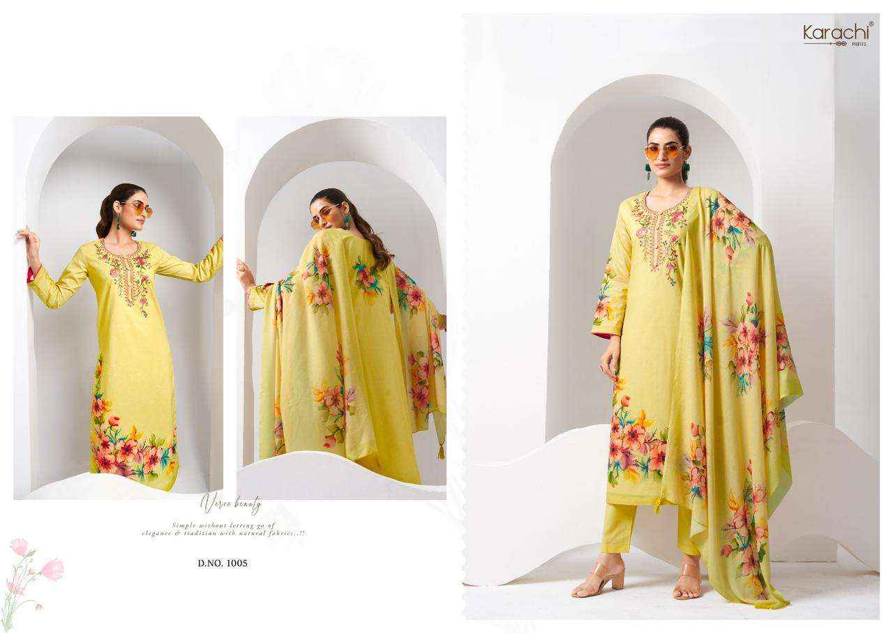 KESAR KARACHI PRINTS DREAMS LAWN COTTON FANCY WORK SUIT ( 6 PCS CATALOG )