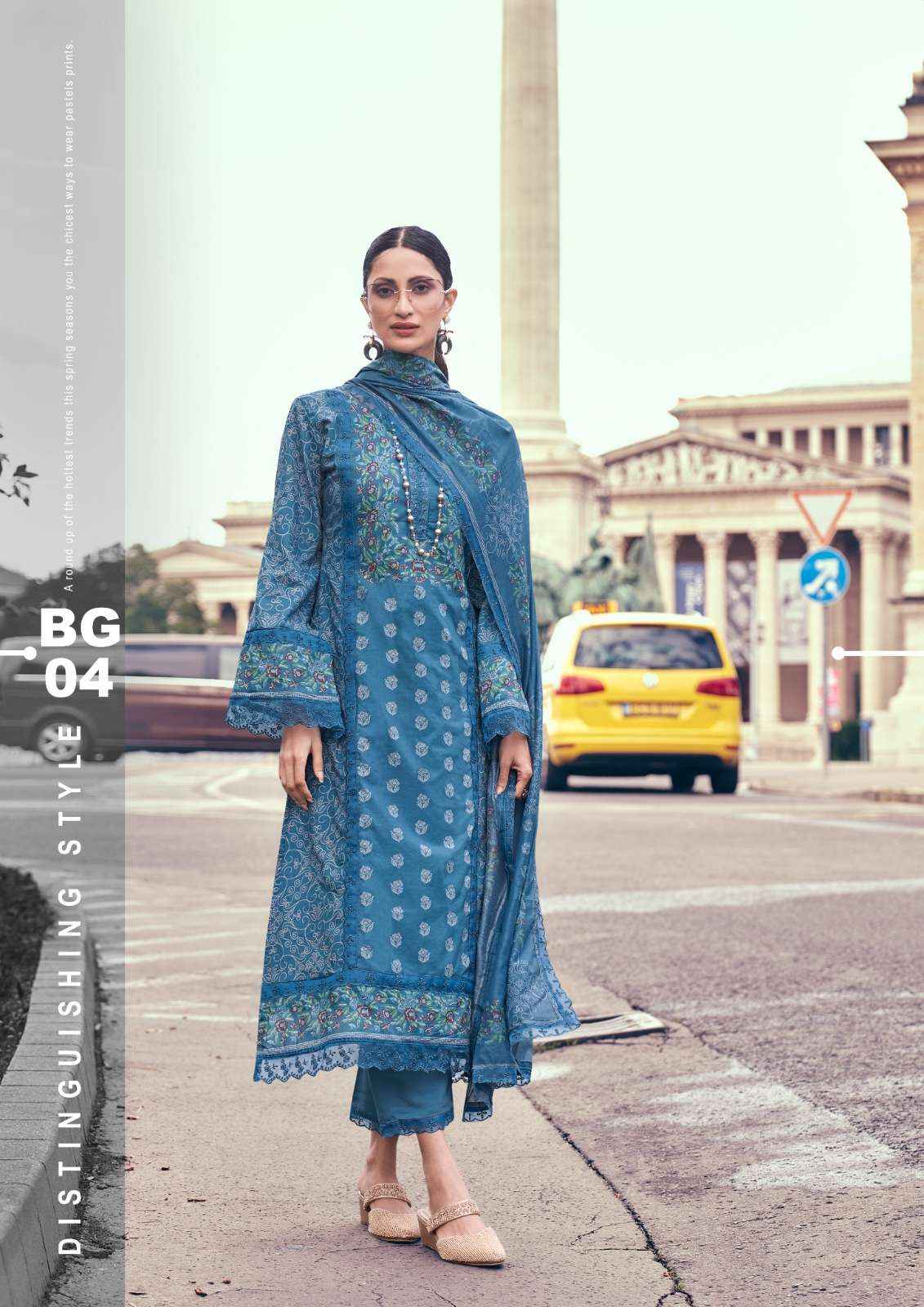 THE HERMITAGE SHOP BAGH LAWN COTTON CHIKANKARI WORK SUIT ( 6 pcs CATALOG )