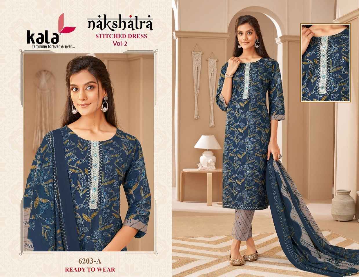 Kala Nakshatra Vol 2 Readymade Cotton Suits ( 12 pcs Catalogue )
