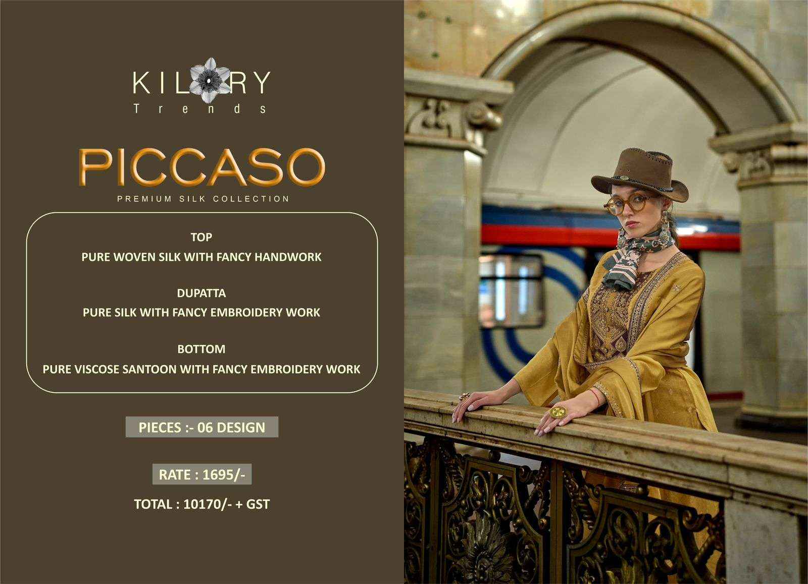 KILORY TRENDZ PICCASO SILK DESIGNER HEAVY SUIT ( 6 pcs catalog )