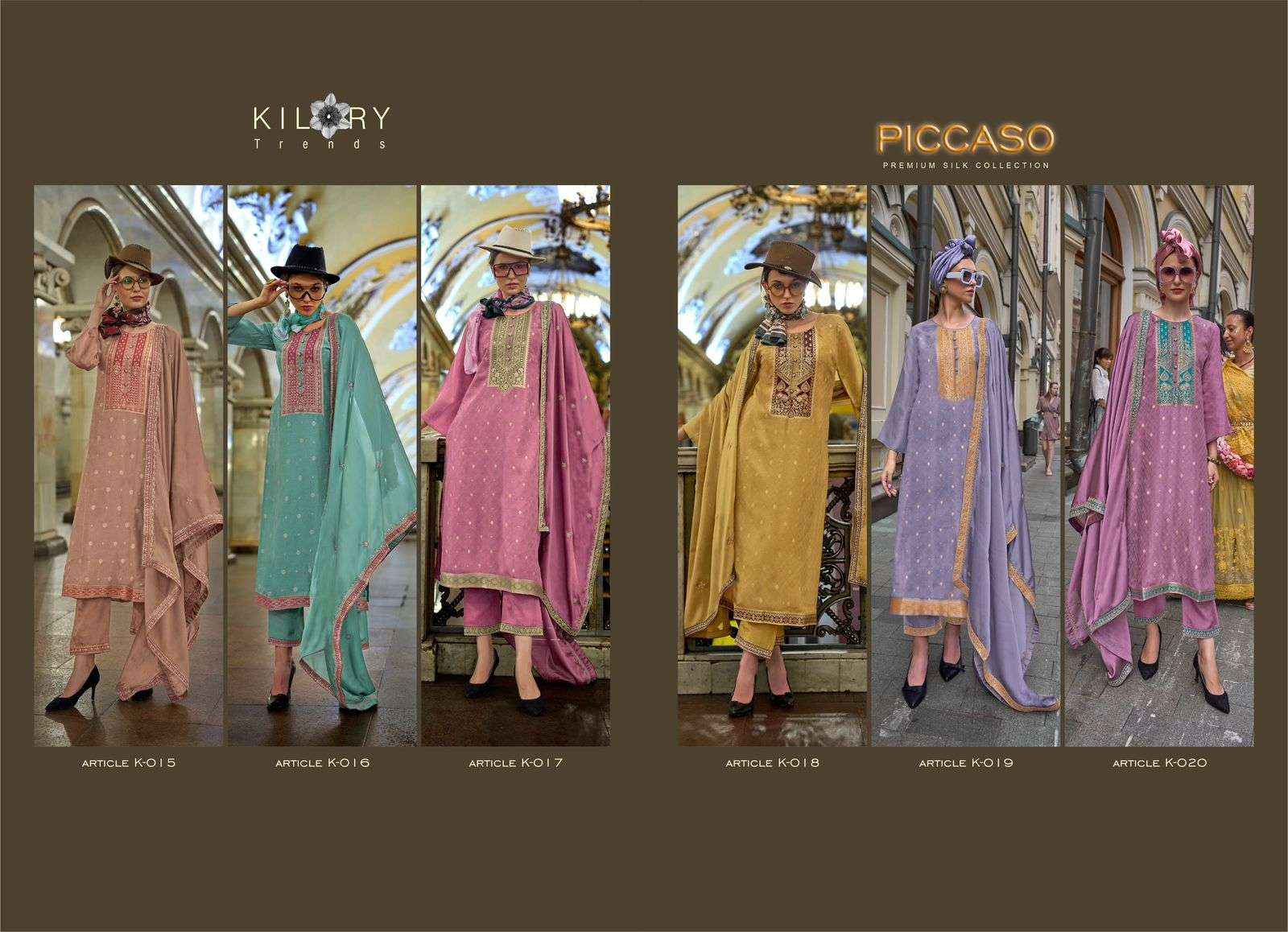 KILORY TRENDZ PICCASO SILK DESIGNER HEAVY SUIT ( 6 pcs catalog )