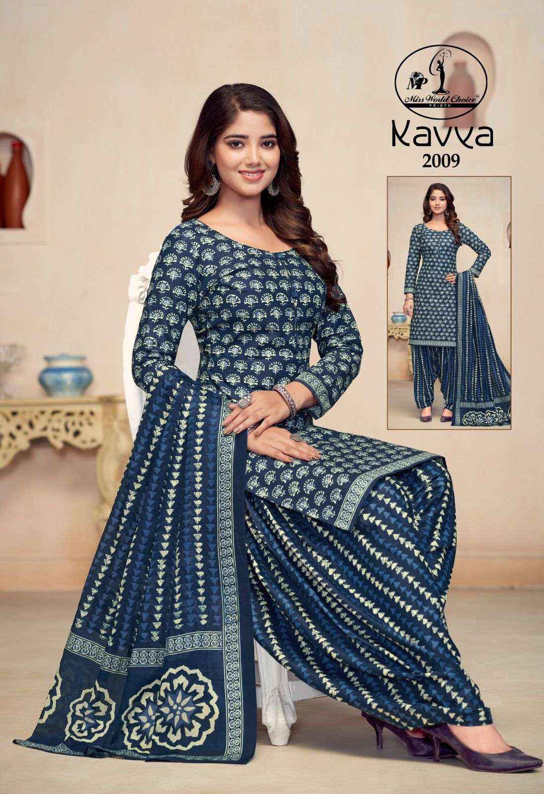 MISS WORLD KAVYA VOL 2 COTTON PATIYALA DRESS MATERIAL ( 10 PCS CATALOG )