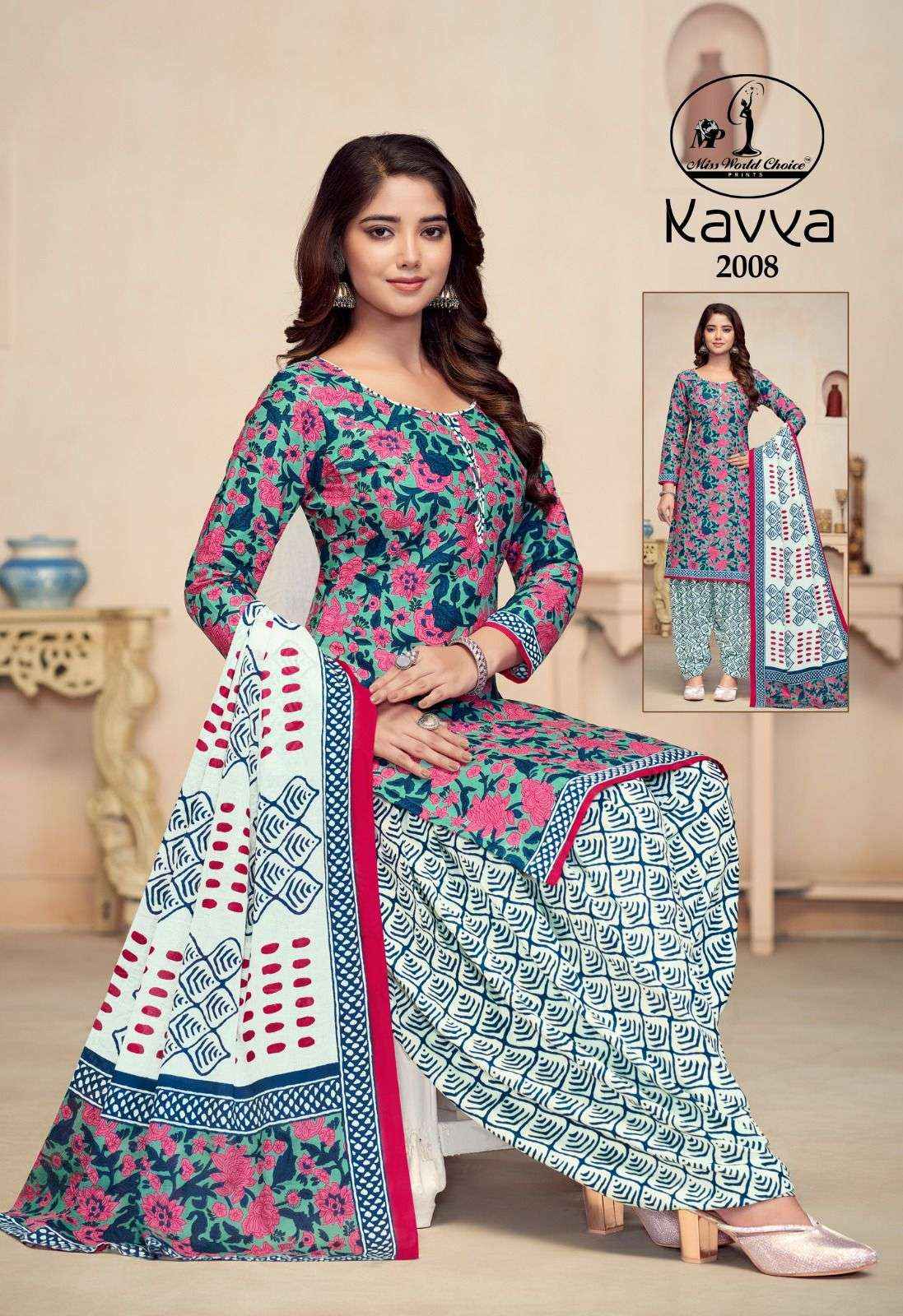 MISS WORLD KAVYA VOL 2 COTTON PATIYALA DRESS MATERIAL ( 10 PCS CATALOG )