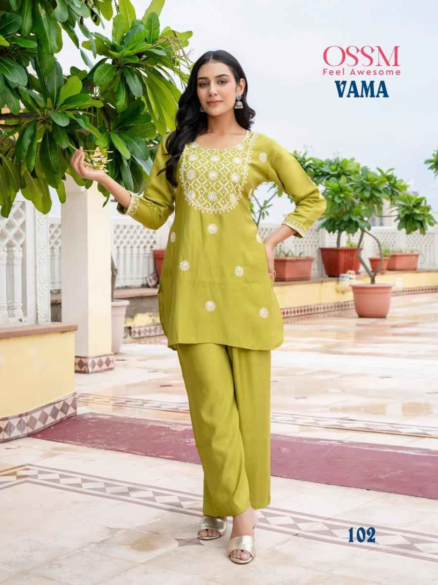 Ossm Vama Viscose Co Ord Set 6 pcs Catalogue