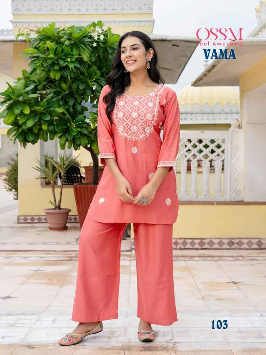 Ossm Vama Viscose Co Ord Set 6 pcs Catalogue