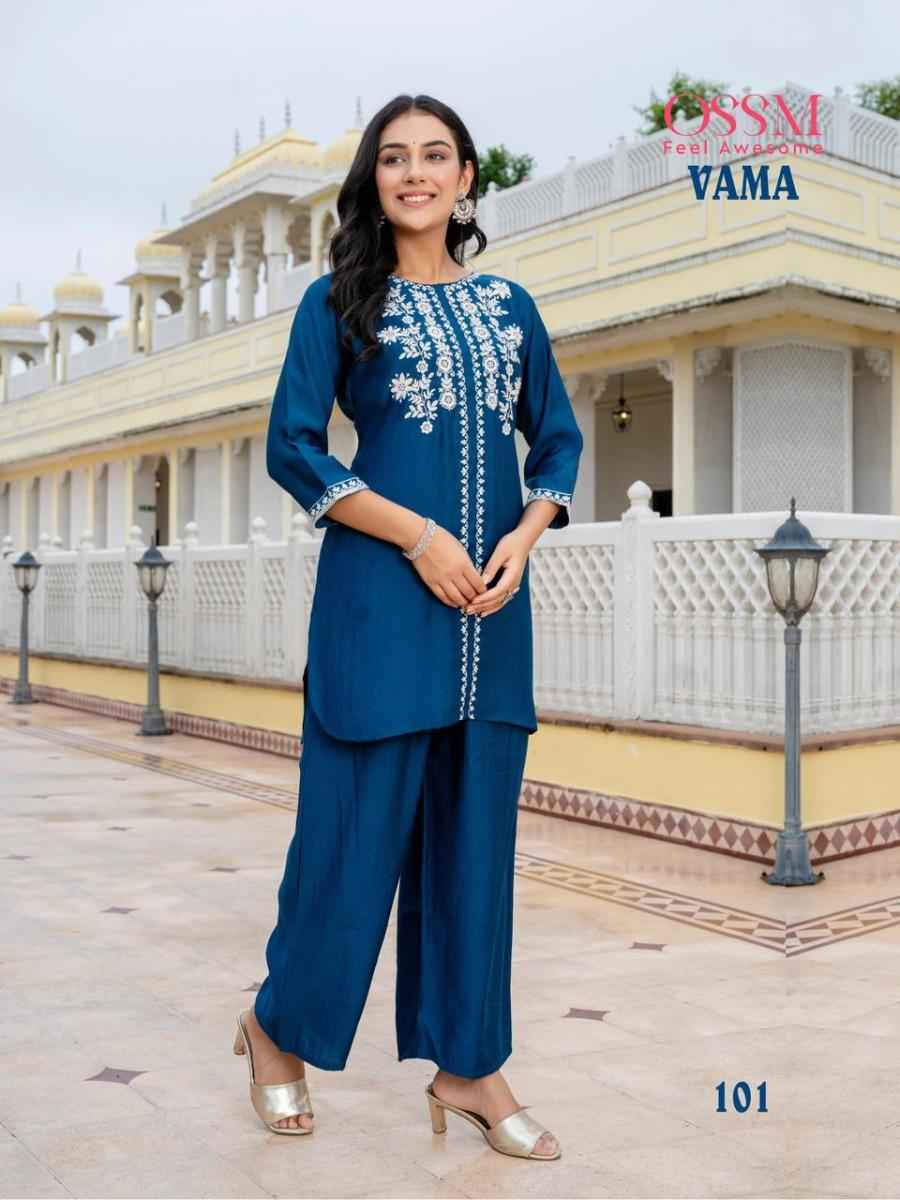 Ossm Vama Viscose Co Ord Set 6 pcs Catalogue