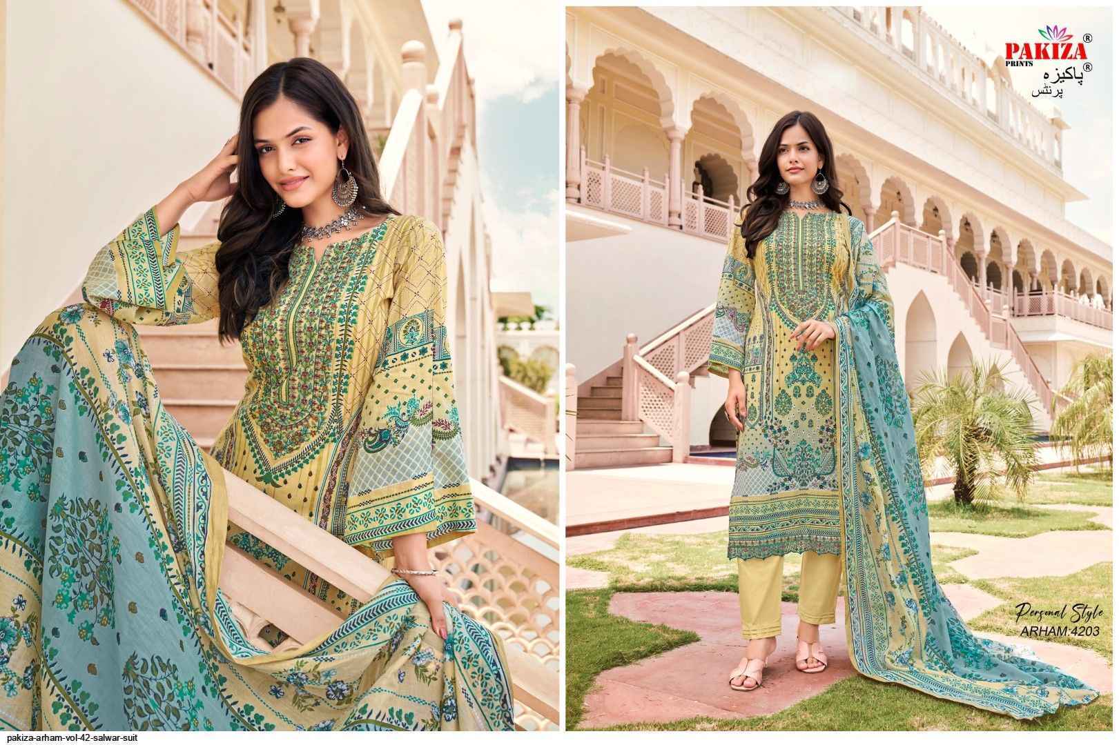Pakiza Prints Arham Vol 42 Lawn Dress Material Buy Latest Designer Salwar Suits for Women Online