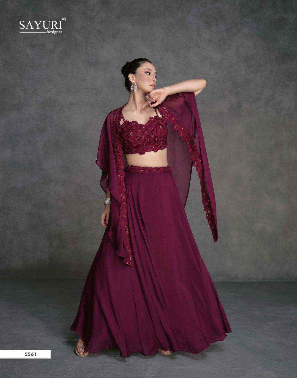 SAYURI DESIGNER JUGNI GEORGETTE DESIGNER LEHENGA CHOLI ( 3 PCS CATALOG )