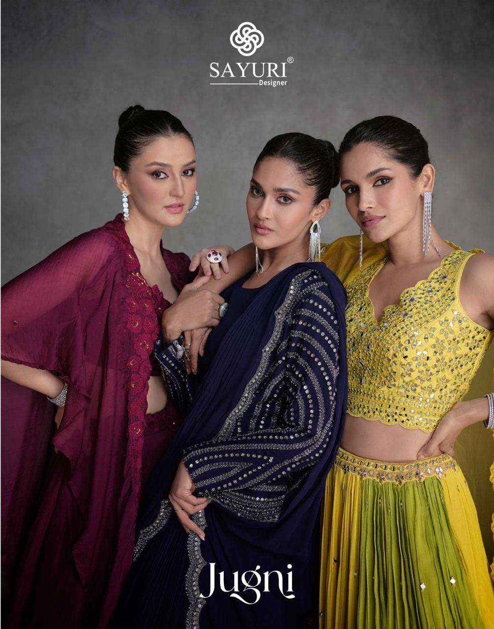 SAYURI DESIGNER JUGNI GEORGETTE DESIGNER LEHENGA CHOLI ( 3 PCS CATALOG )