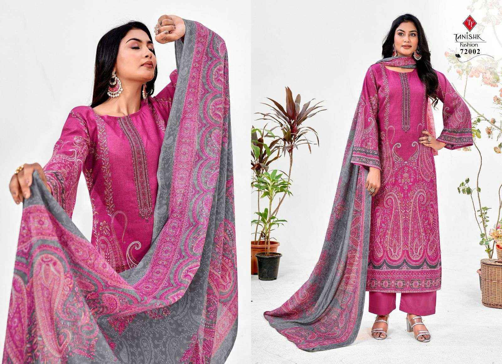 TANISHK FASHION MEHRAAZ VOL 6 COTTON FANCY WORK SUIT ( 8 PCS CATALOG )