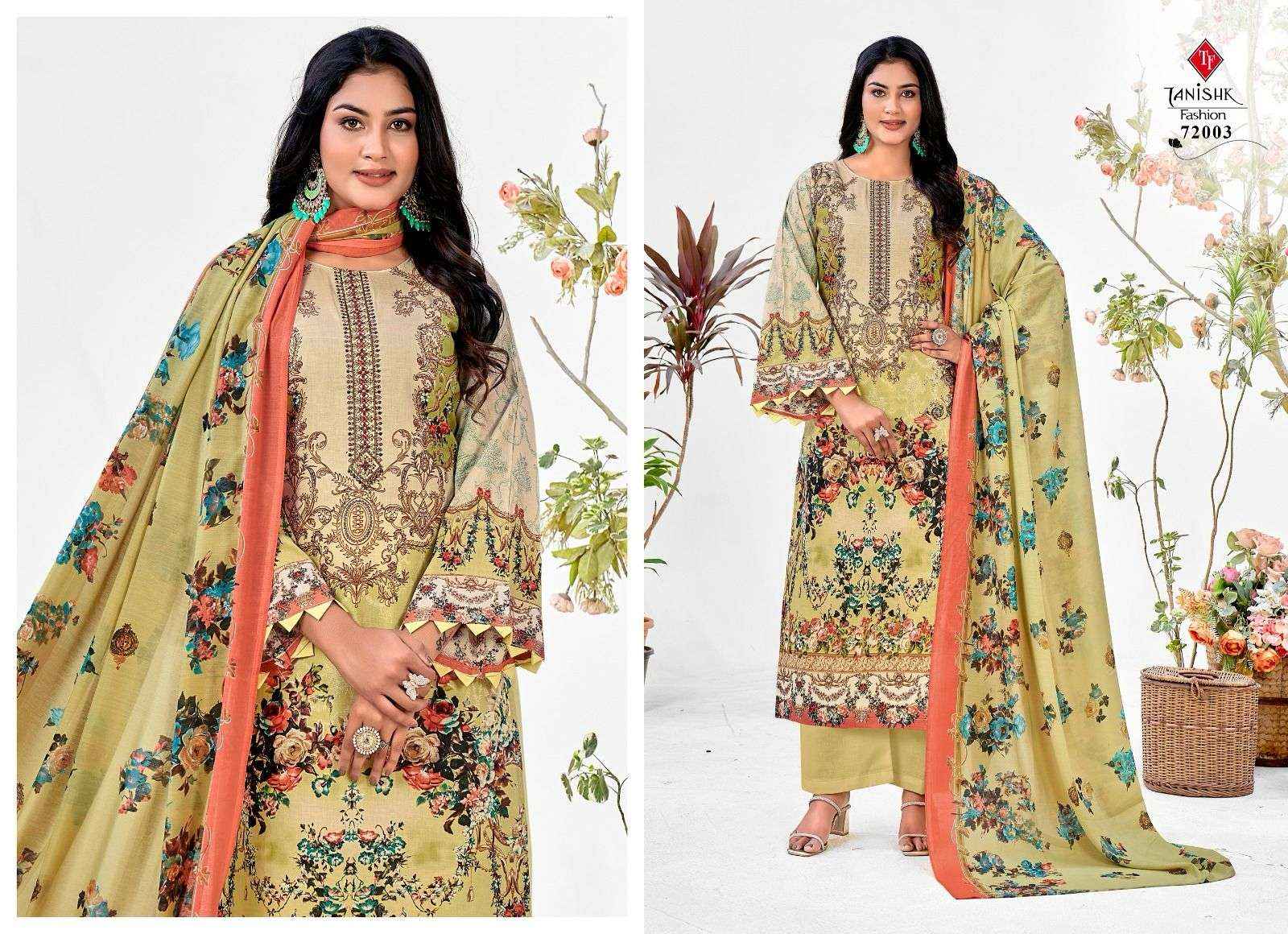 TANISHK FASHION MEHRAAZ VOL 6 COTTON FANCY WORK SUIT ( 8 PCS CATALOG )