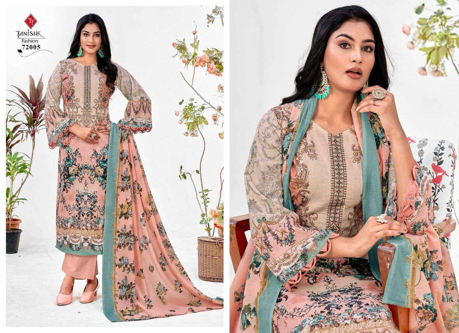 TANISHK FASHION MEHRAAZ VOL 6 COTTON FANCY WORK SUIT ( 8 PCS CATALOG )