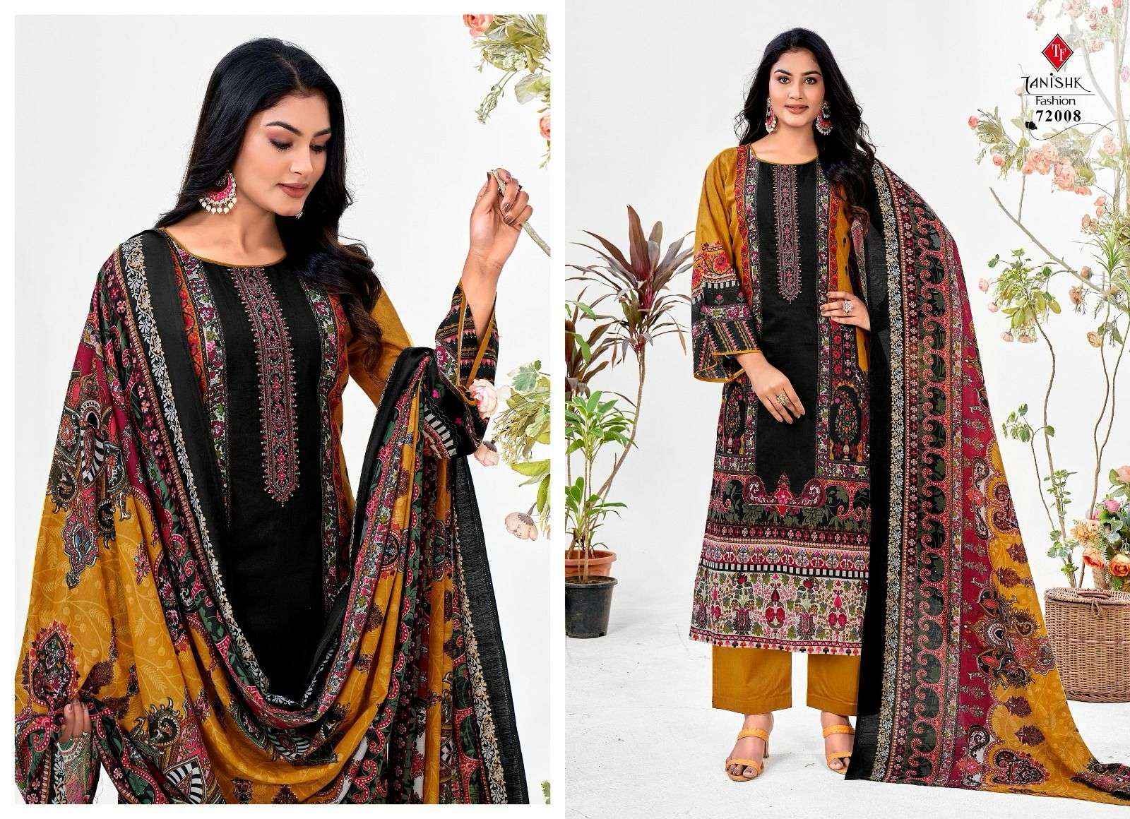 TANISHK FASHION MEHRAAZ VOL 6 COTTON FANCY WORK SUIT ( 8 PCS CATALOG )