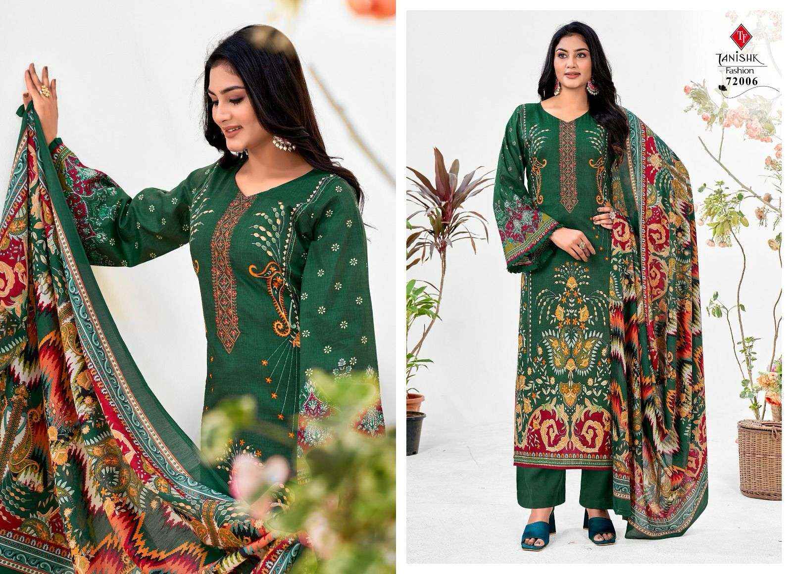 TANISHK FASHION MEHRAAZ VOL 6 COTTON FANCY WORK SUIT ( 8 PCS CATALOG )