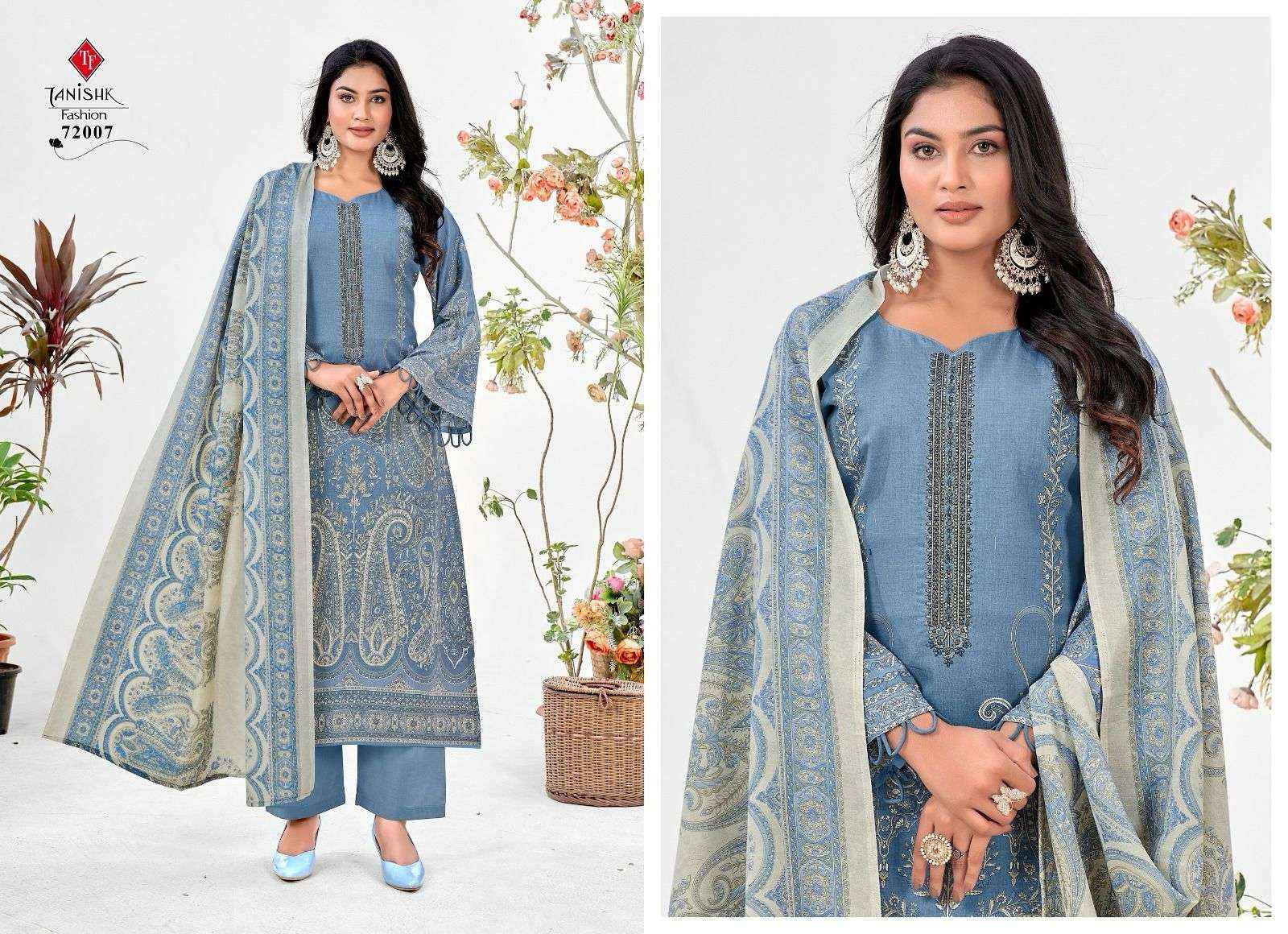 TANISHK FASHION MEHRAAZ VOL 6 COTTON FANCY WORK SUIT ( 8 PCS CATALOG )